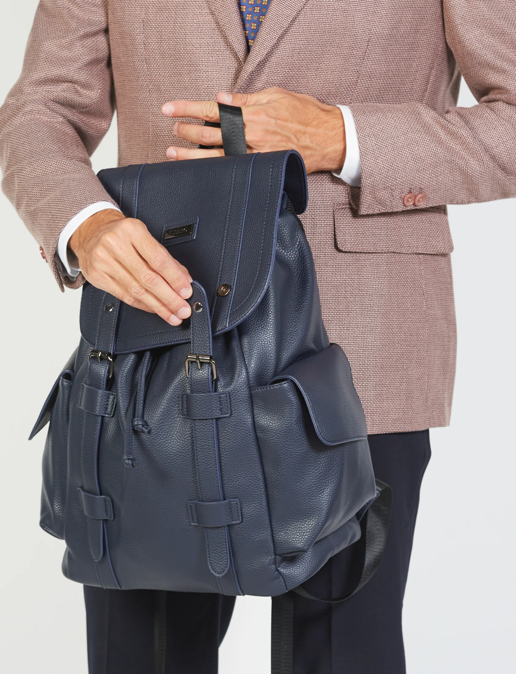 Zaino in eco-pelle con tasche - Image 3