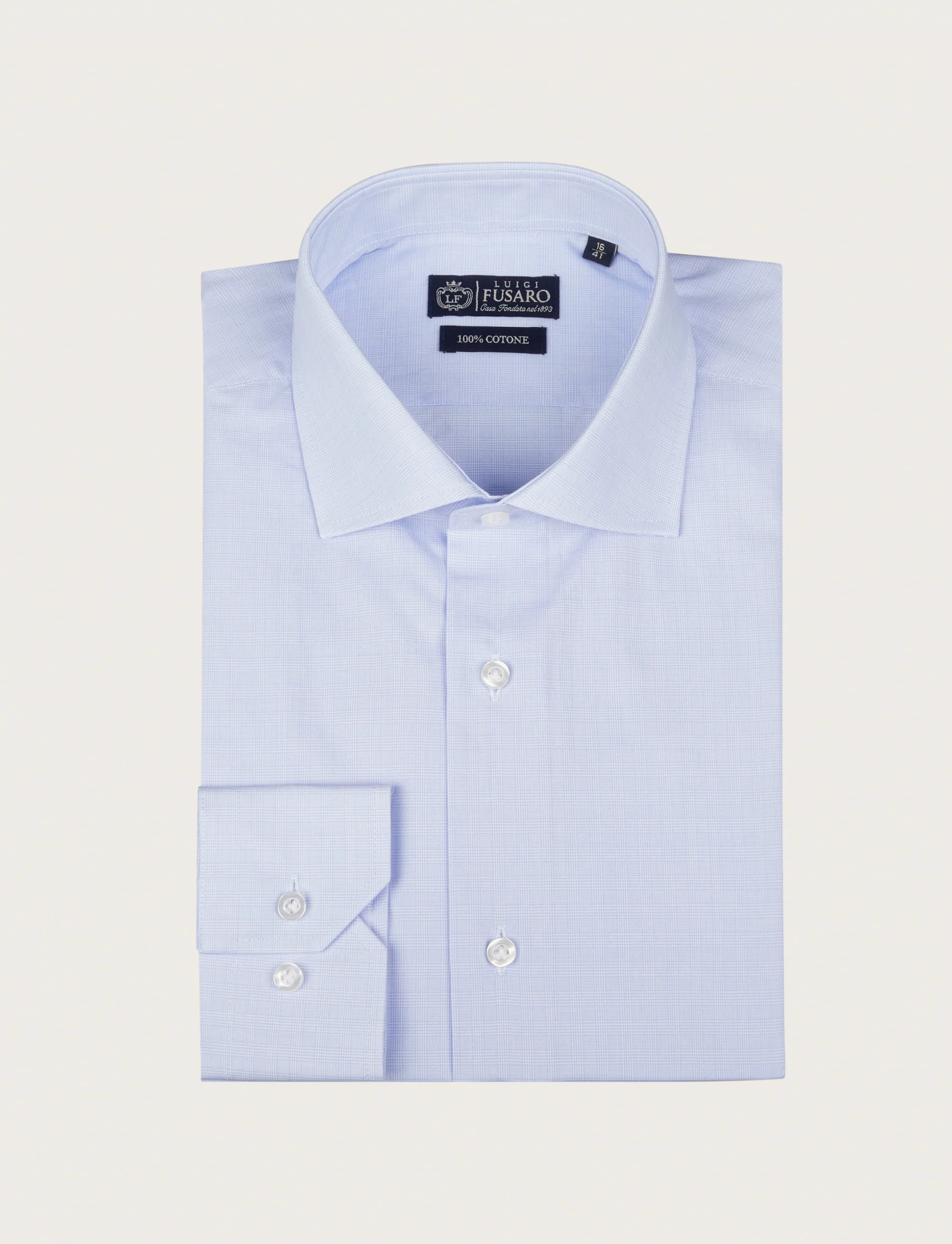 Camicia in cotone fantasia galles - Image 4