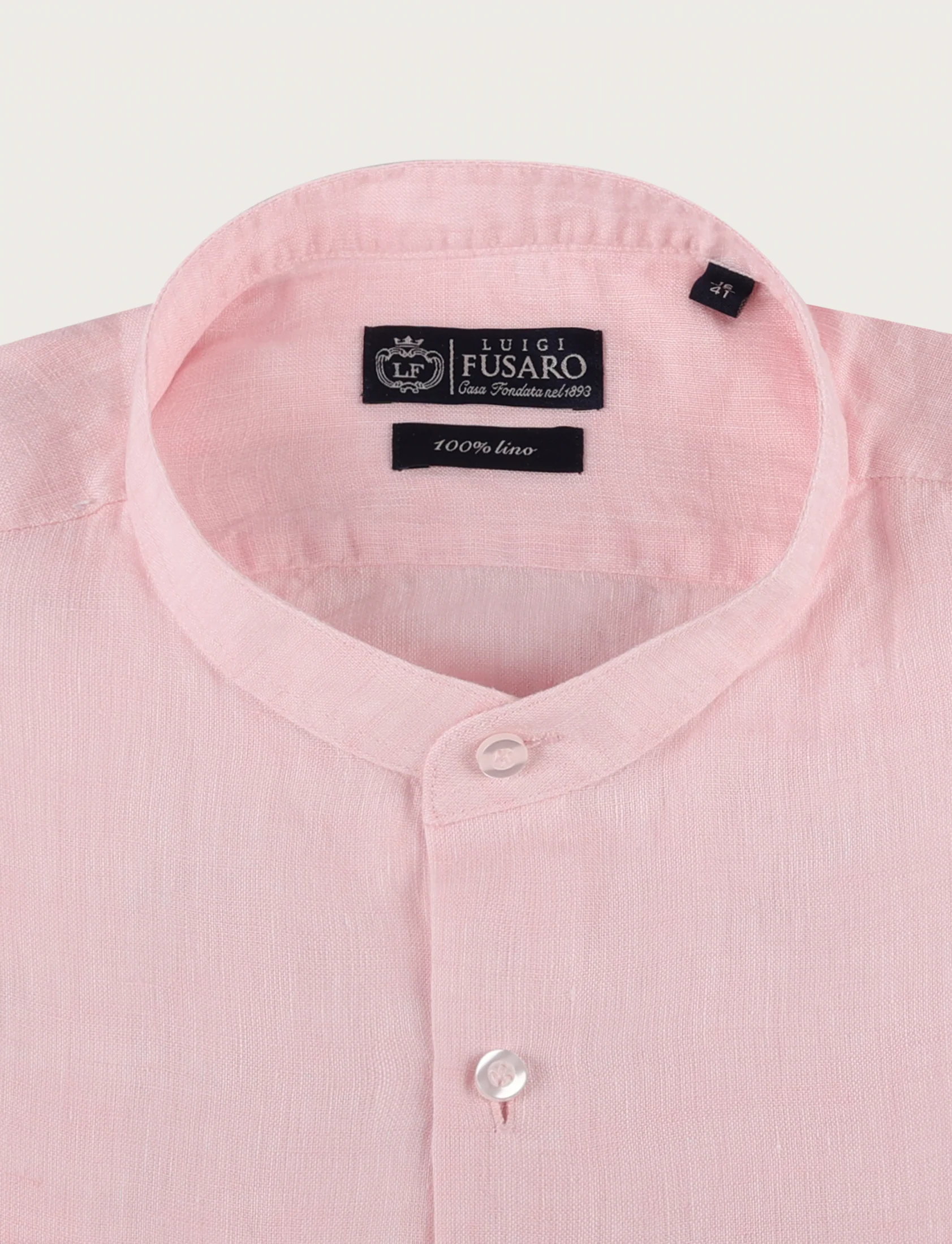 Camicia in lino con collo alla coreana - Image 11