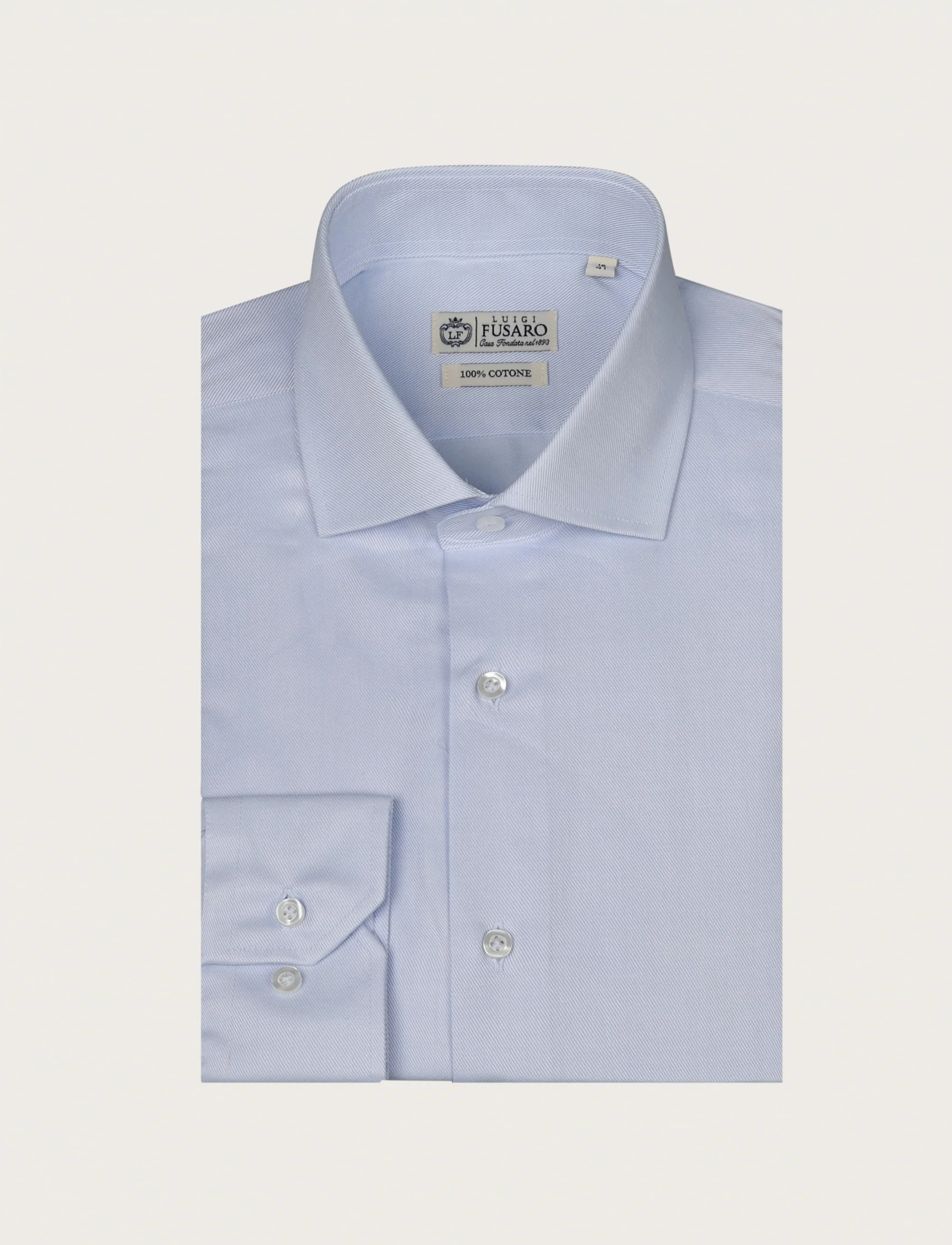 Camicia in cotone a trama diagonale - Image 4