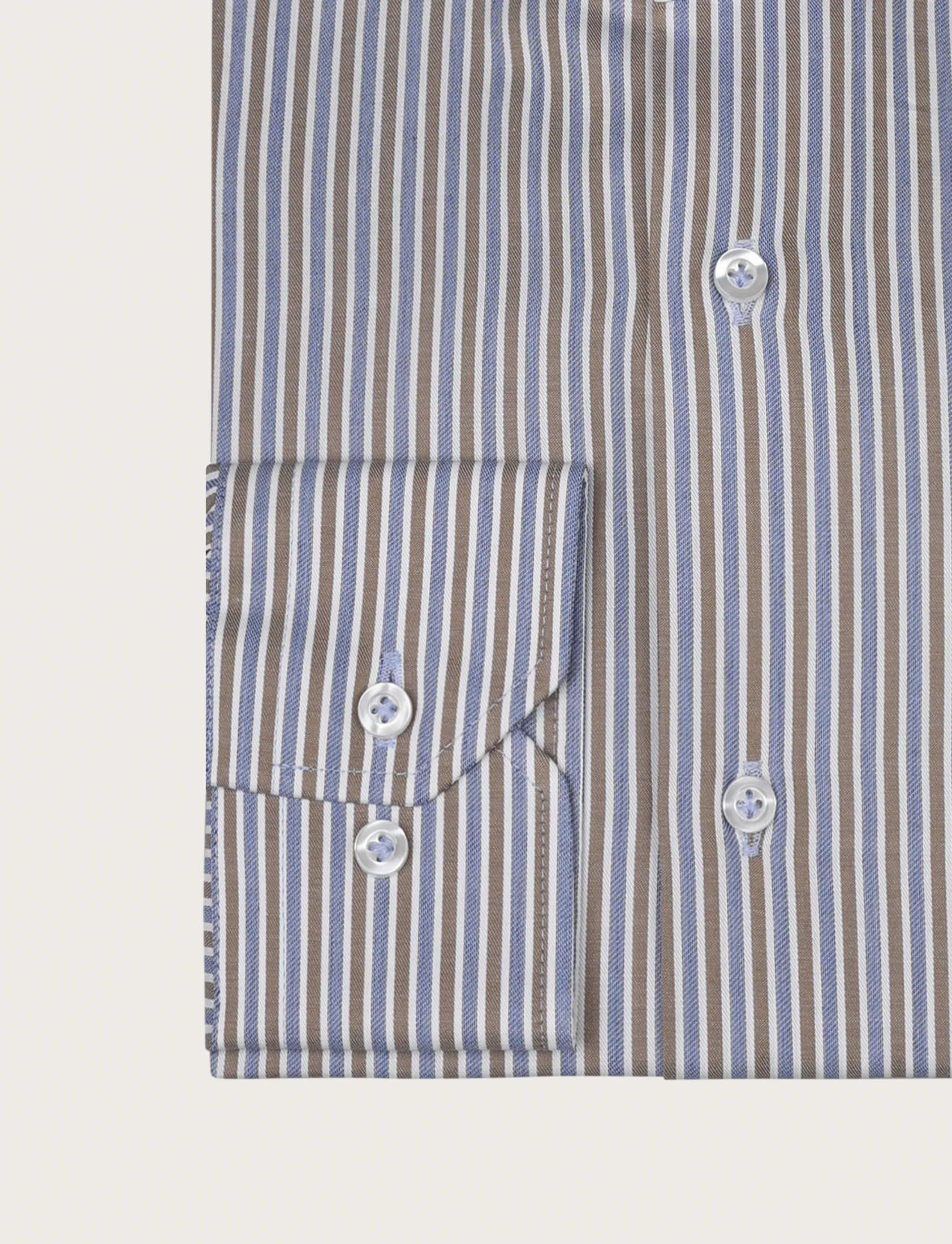 Camicia a righe bicolore in puro cotone - Image 6