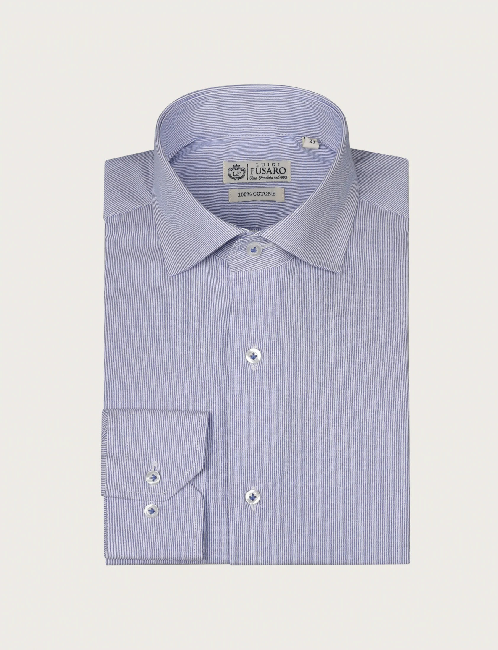 Camicia in cotone a righino fine - Image 4