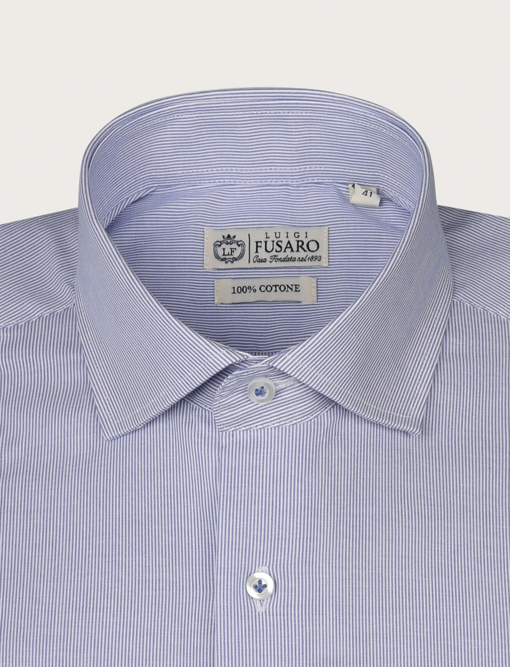 Camicia in cotone a righino fine - Image 5