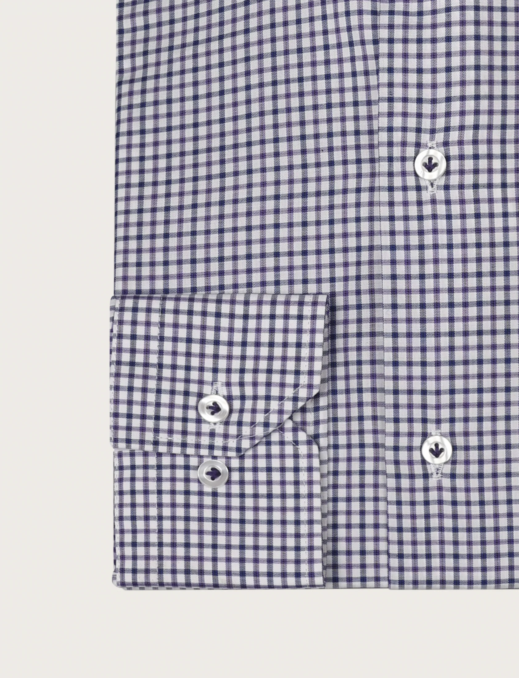 Camicia quadretto bicolore in cotone - Image 6