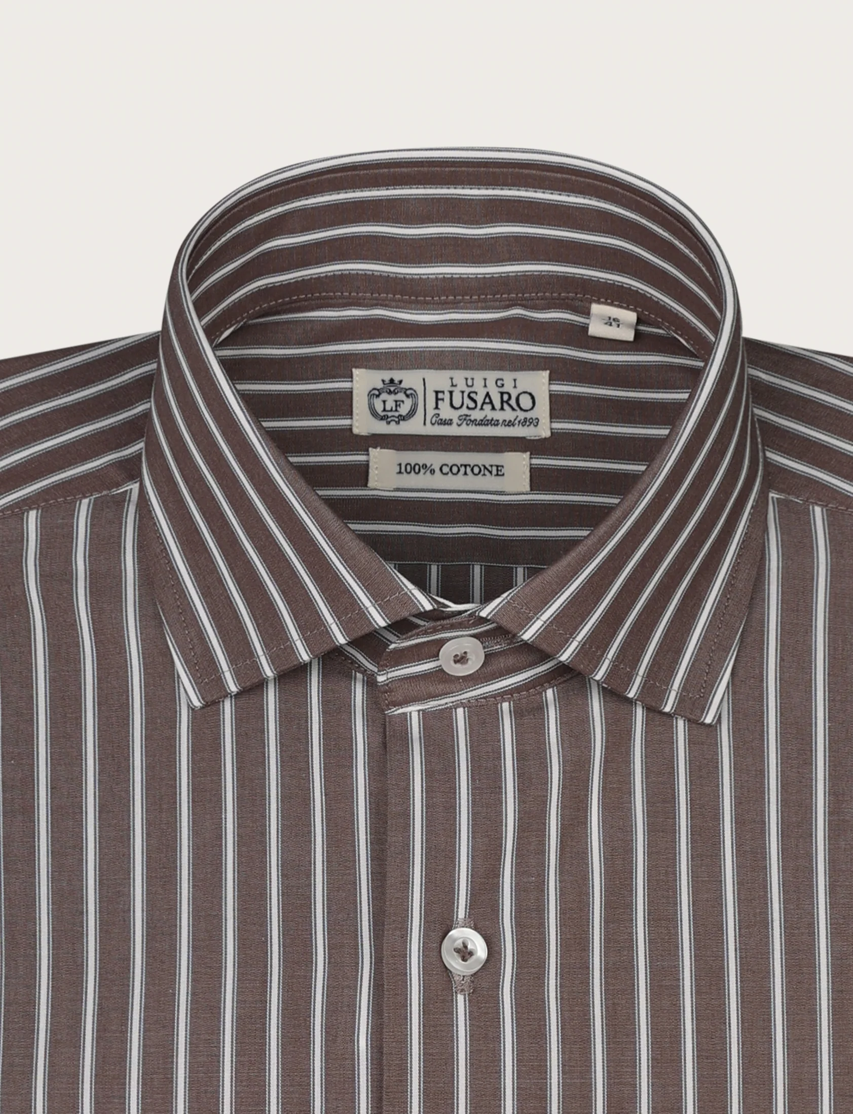 Camicia a fascia bicolore in cotone - Image 11