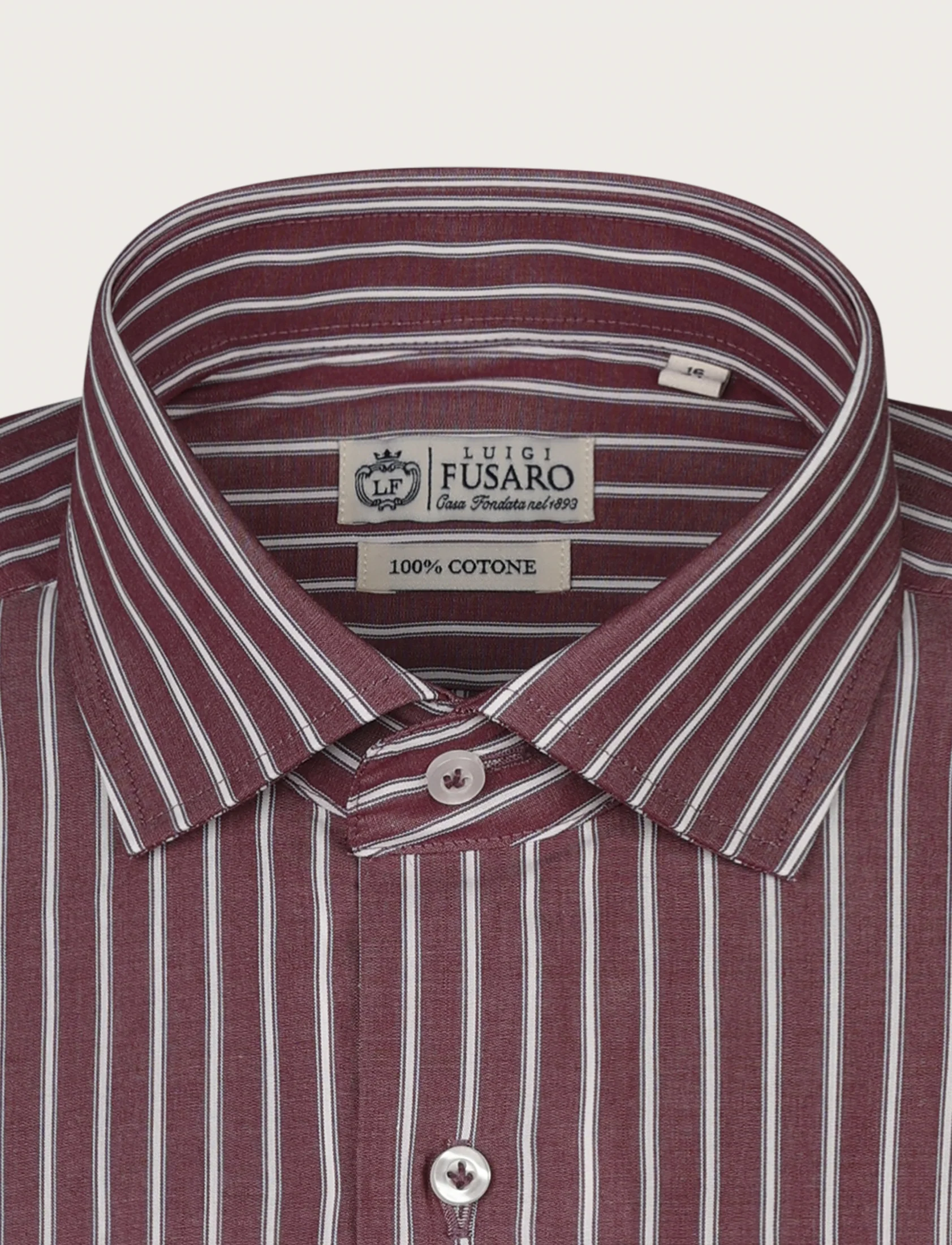 Camicia a fascia bicolore in cotone - Image 8