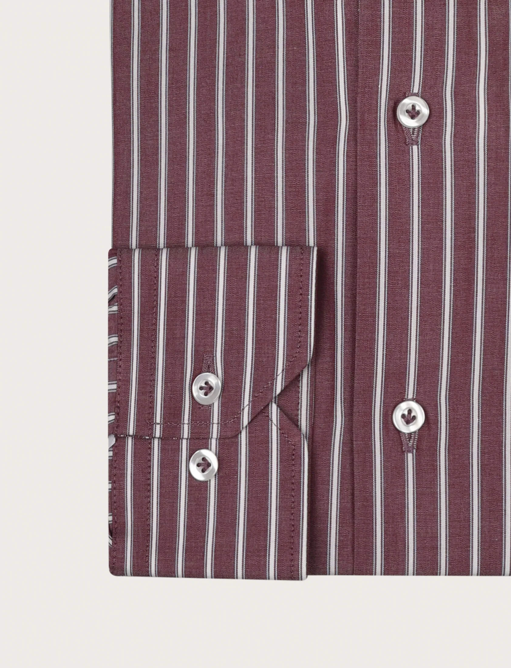 Camicia a fascia bicolore in cotone - Image 9