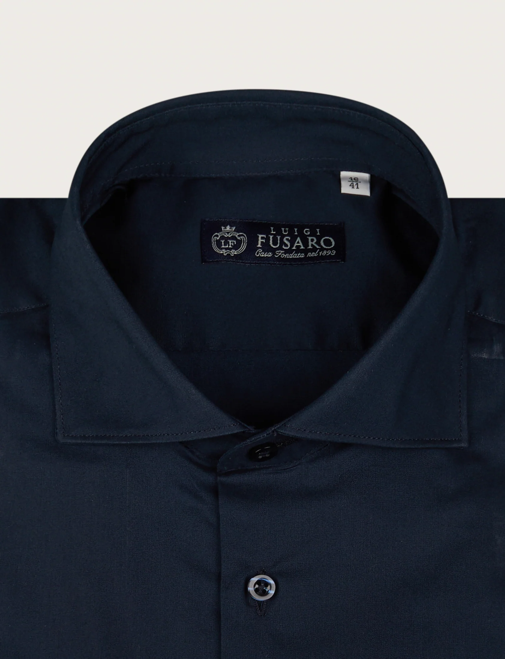 Camicia tinta unita in cotone stretch - Image 11