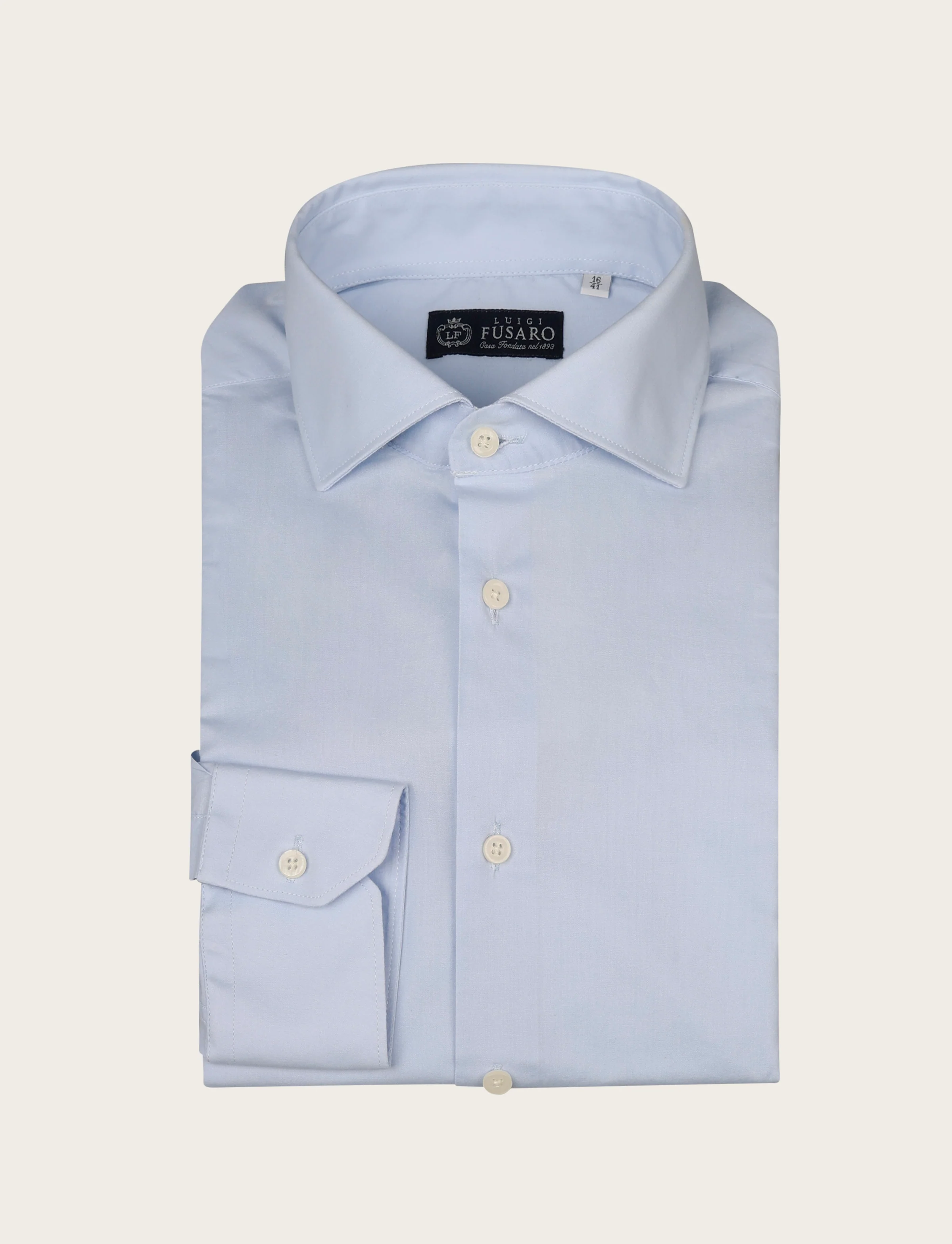 Camicia tinta unita in cotone stretch - Image 16