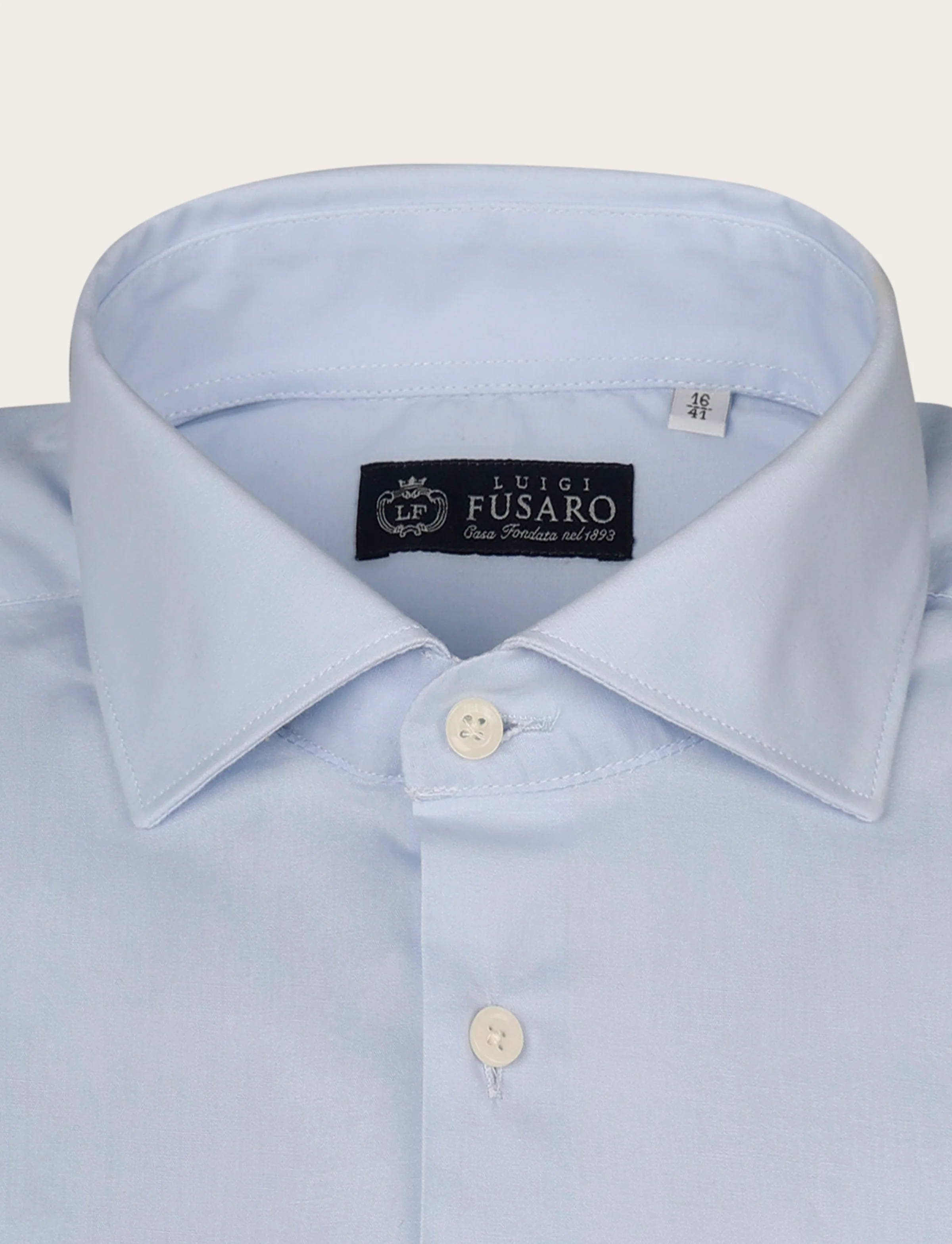 Camicia tinta unita in cotone stretch - Image 17