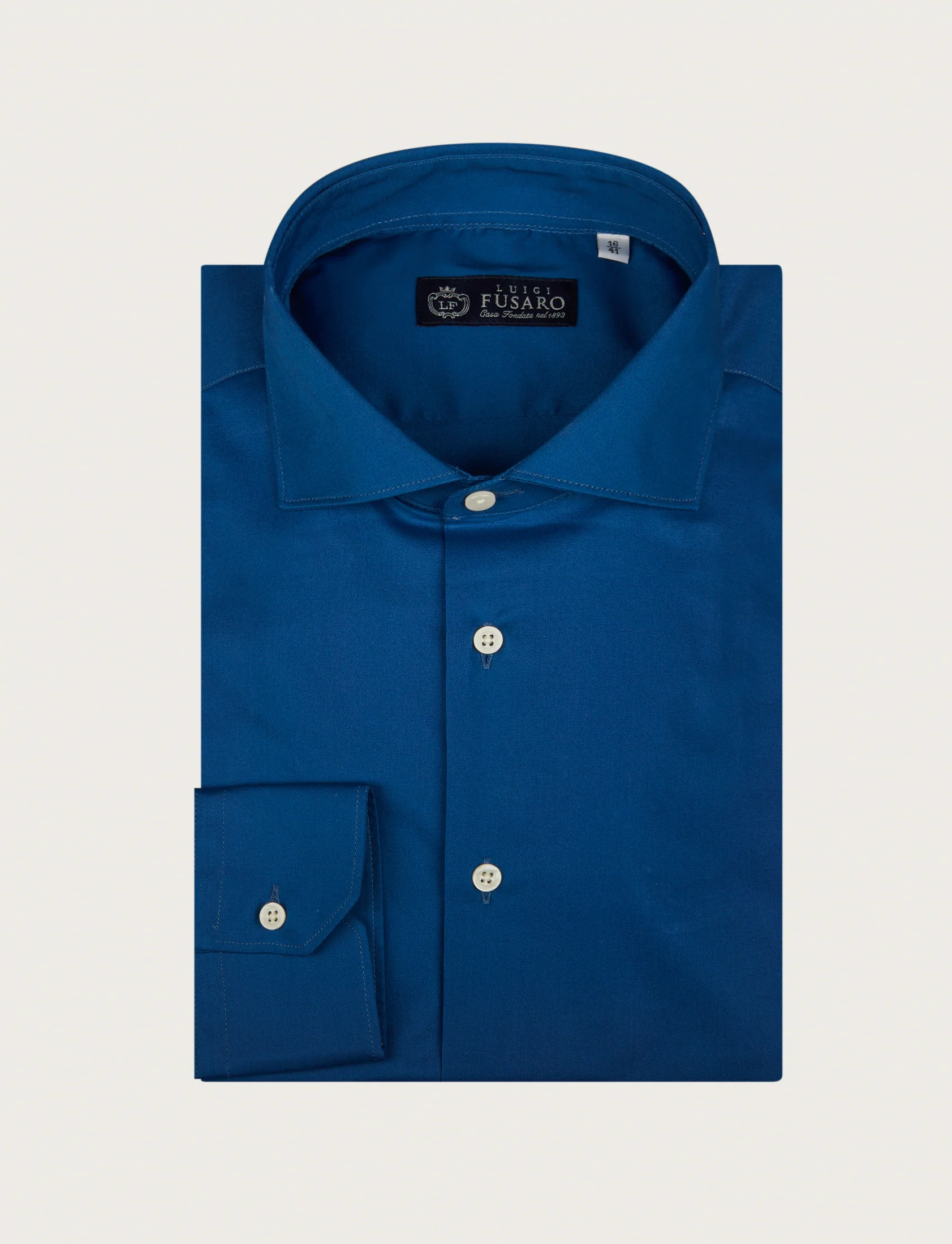 Camicia tinta unita in cotone stretch - Image 22