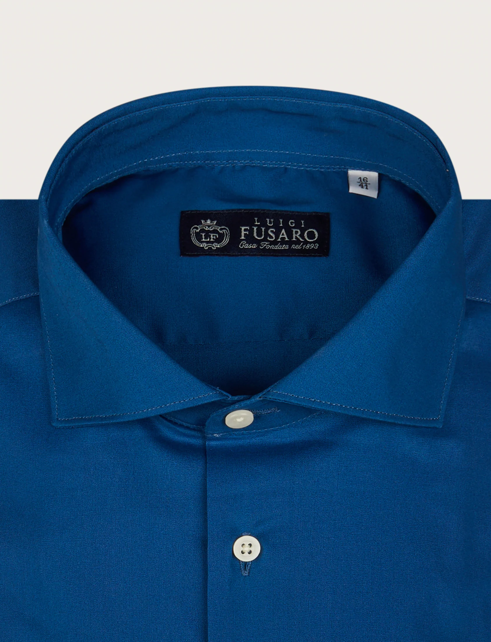 Camicia tinta unita in cotone stretch - Image 23