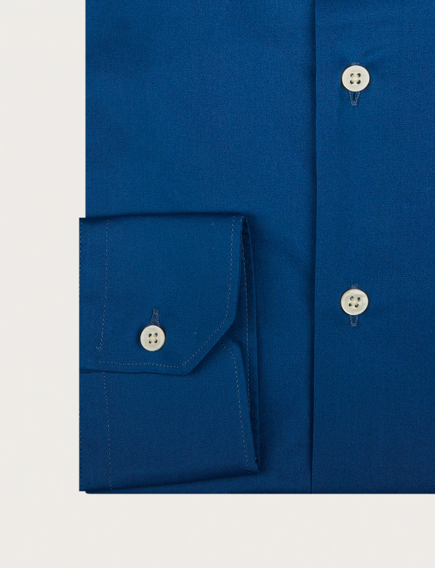 Camicia tinta unita in cotone stretch - Image 24