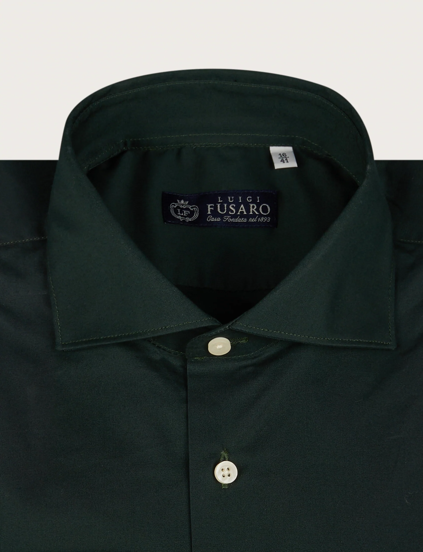 Camicia tinta unita in cotone stretch - Image 5