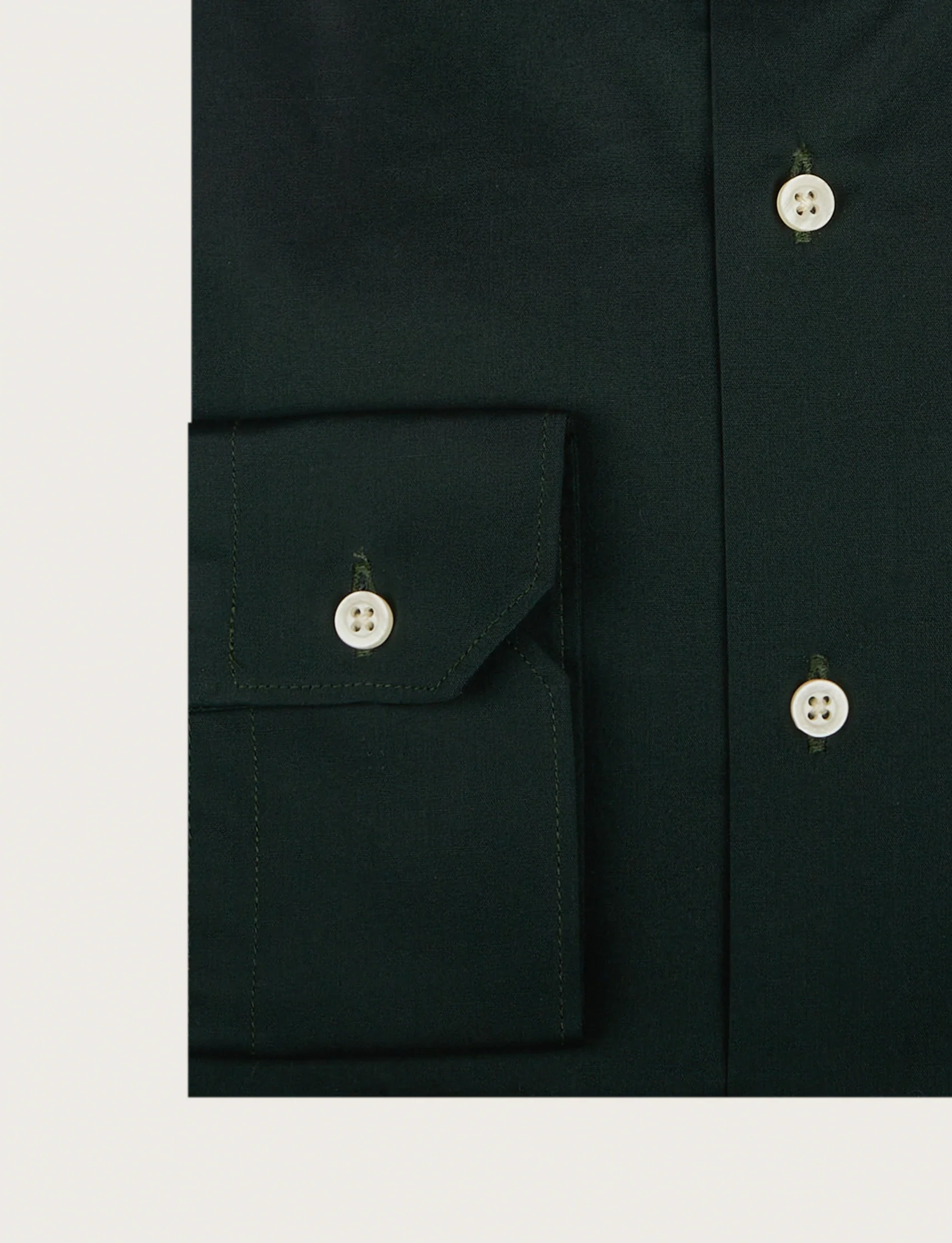 Camicia tinta unita in cotone stretch - Image 6