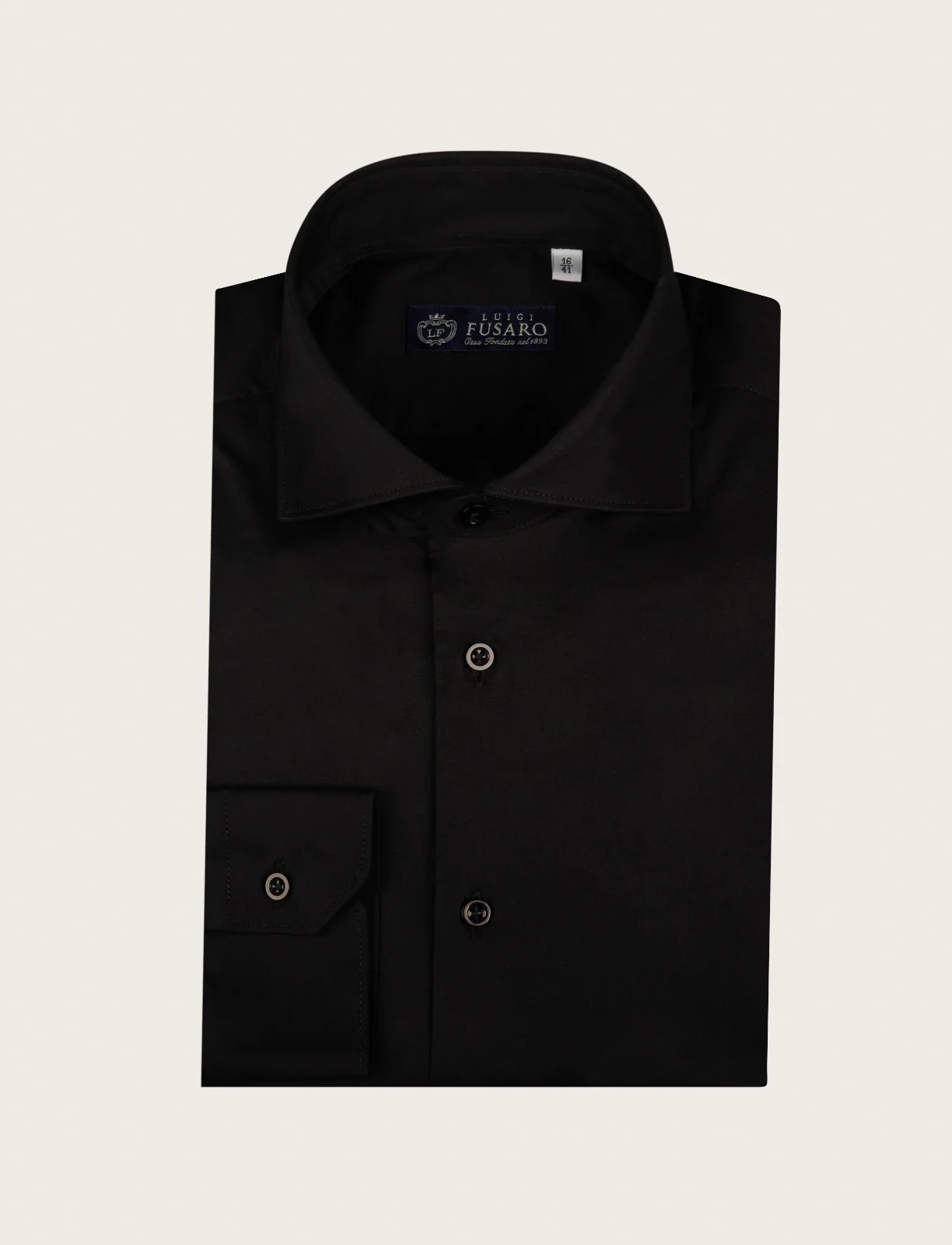 Camicia tinta unita in cotone stretch - Image 7