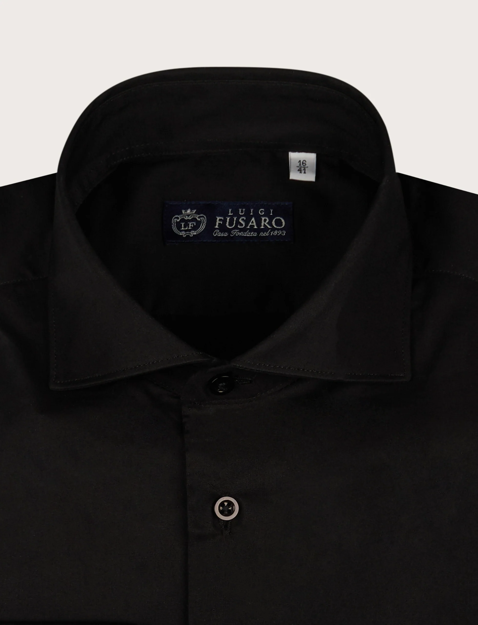 Camicia tinta unita in cotone stretch - Image 8