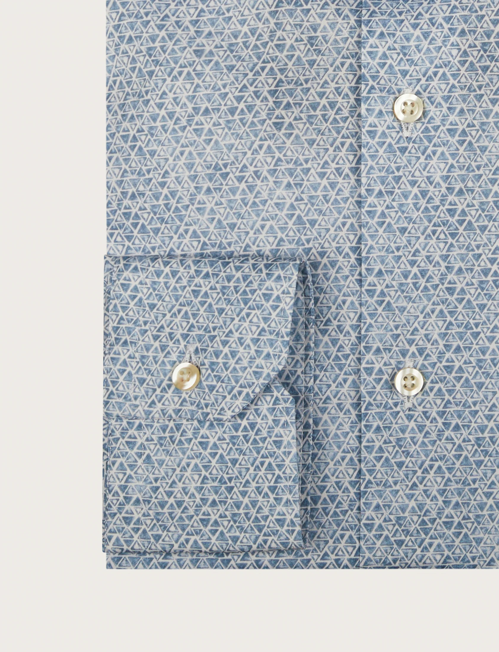 Camicia in cotone stretch a micro fantasia - Image 6