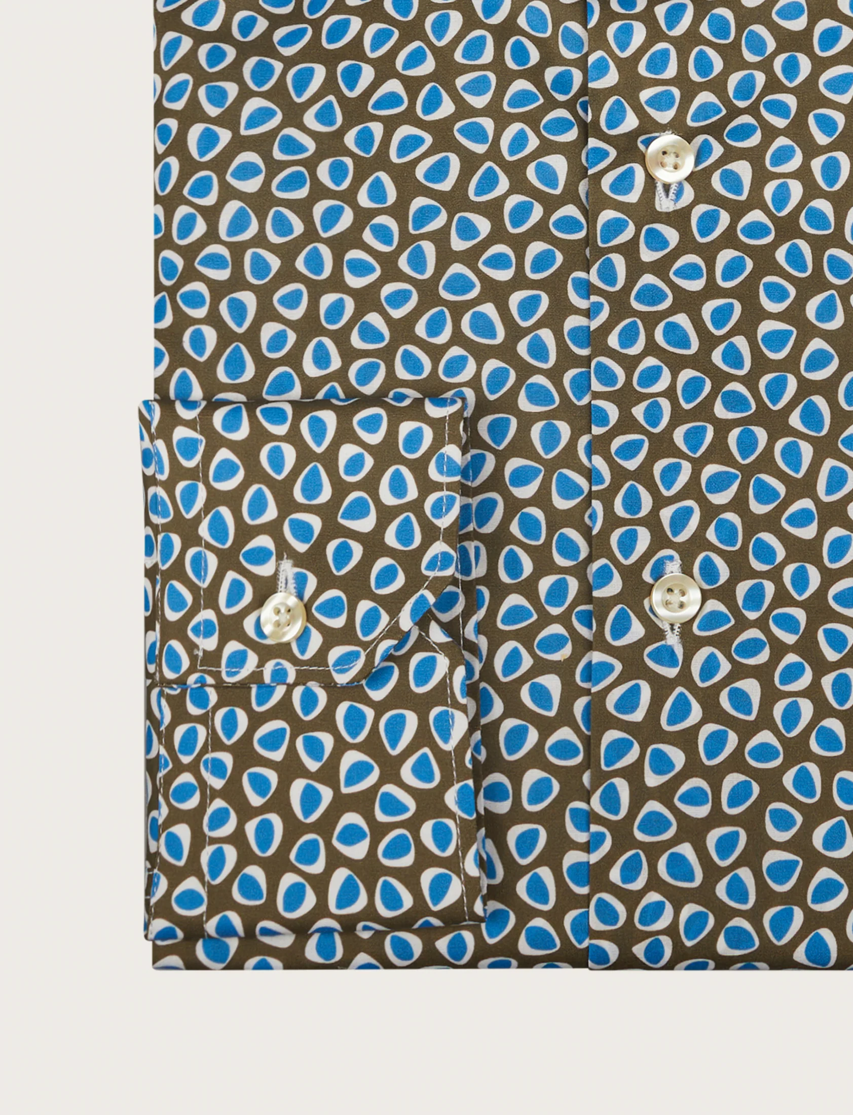 Camicia in cotone stretch a fantasia geometrica - Image 3