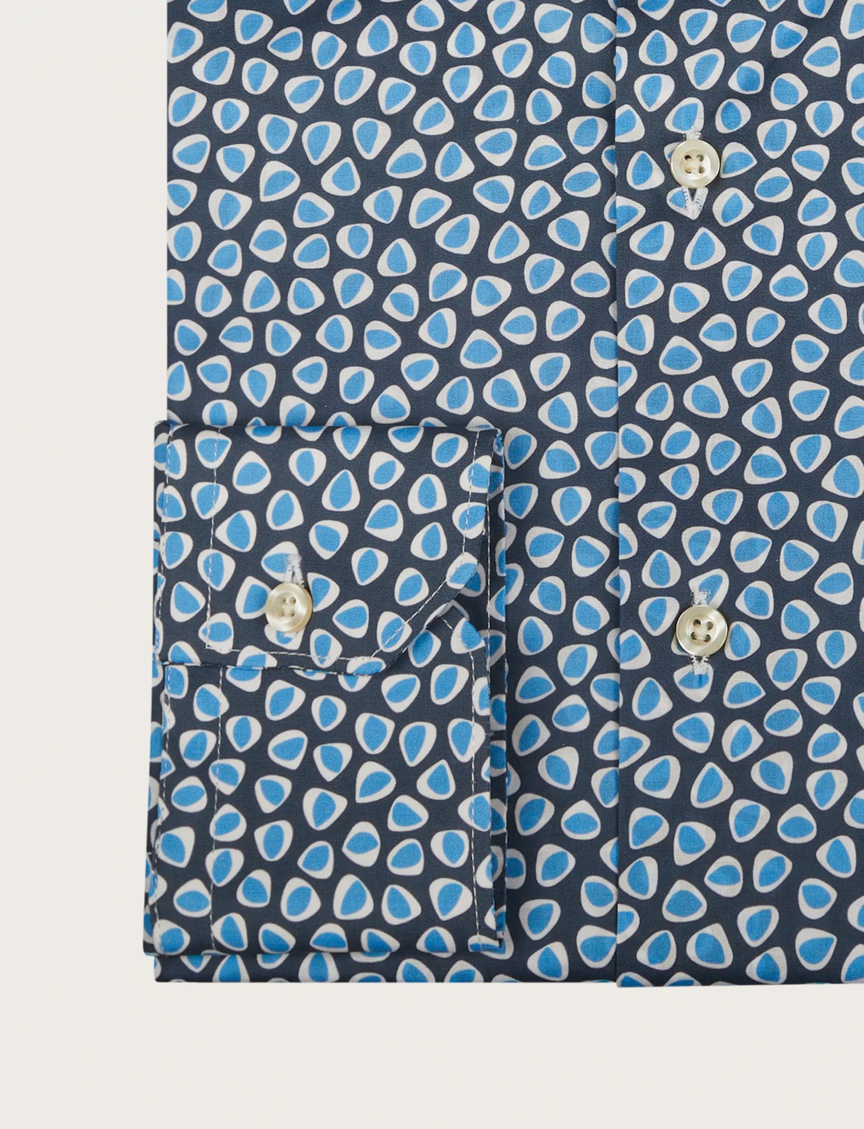 Camicia in cotone stretch a fantasia geometrica - Image 6