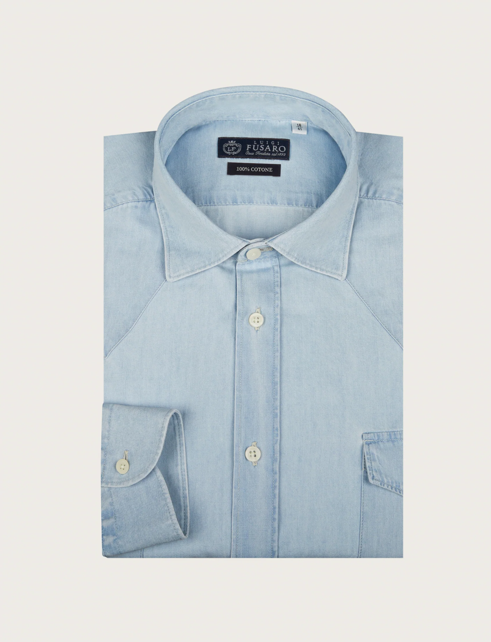 Camicia in denim con tasche - Image 3