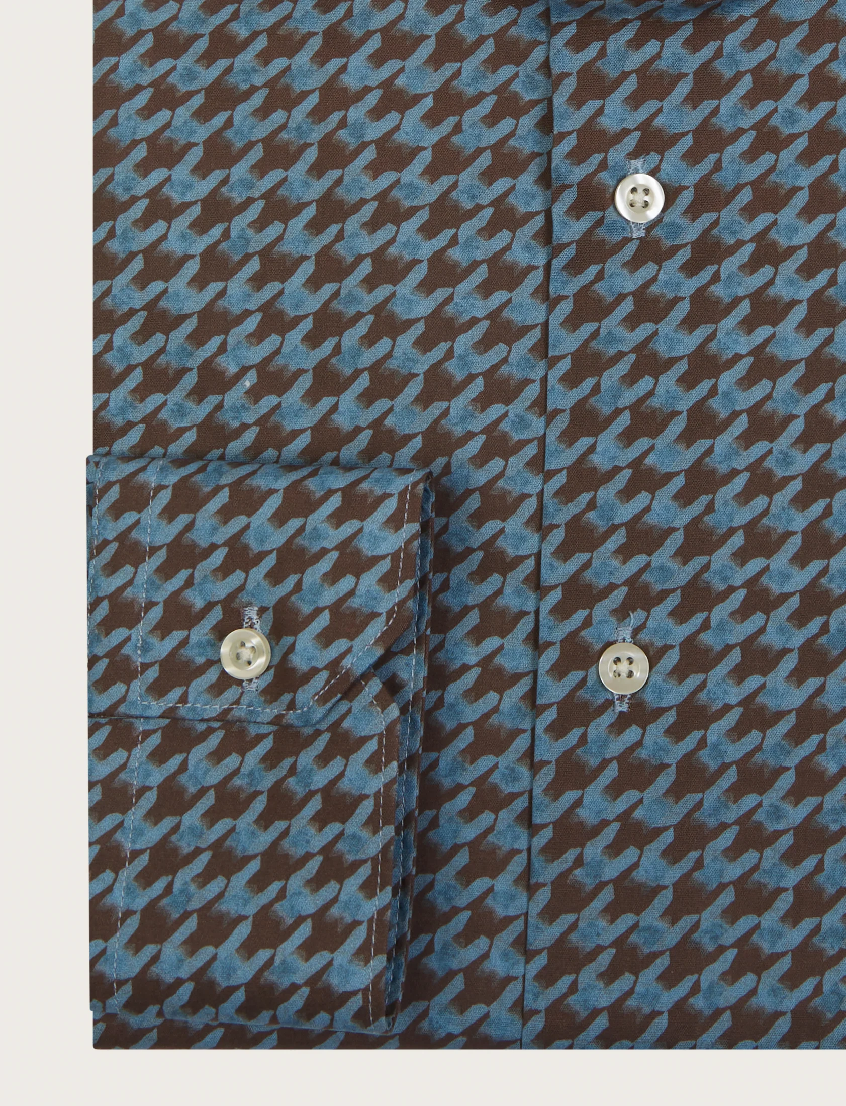 Camicia pied de poule in cotone stretch - Image 6