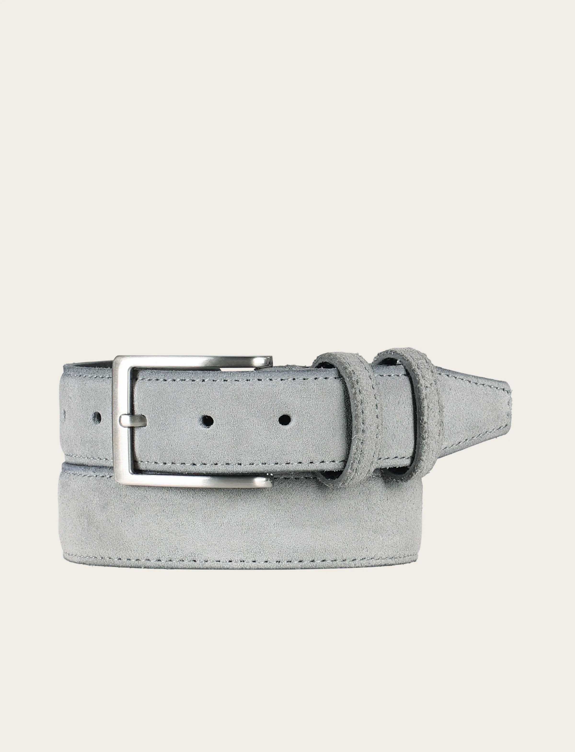 Cintura in pelle scamosciata con fibbia in metallo - Image 10