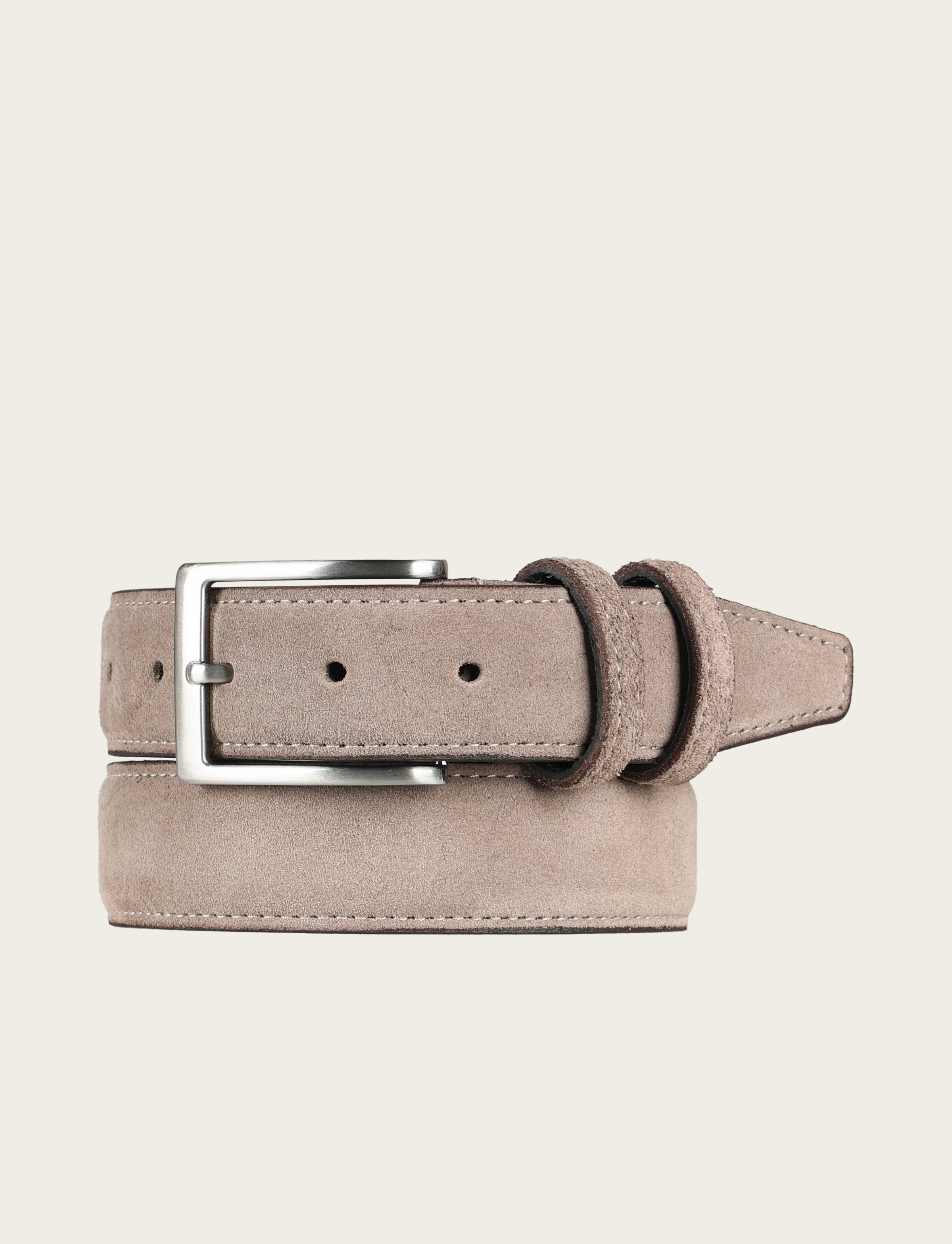 Cintura in pelle scamosciata con fibbia in metallo - Image 13