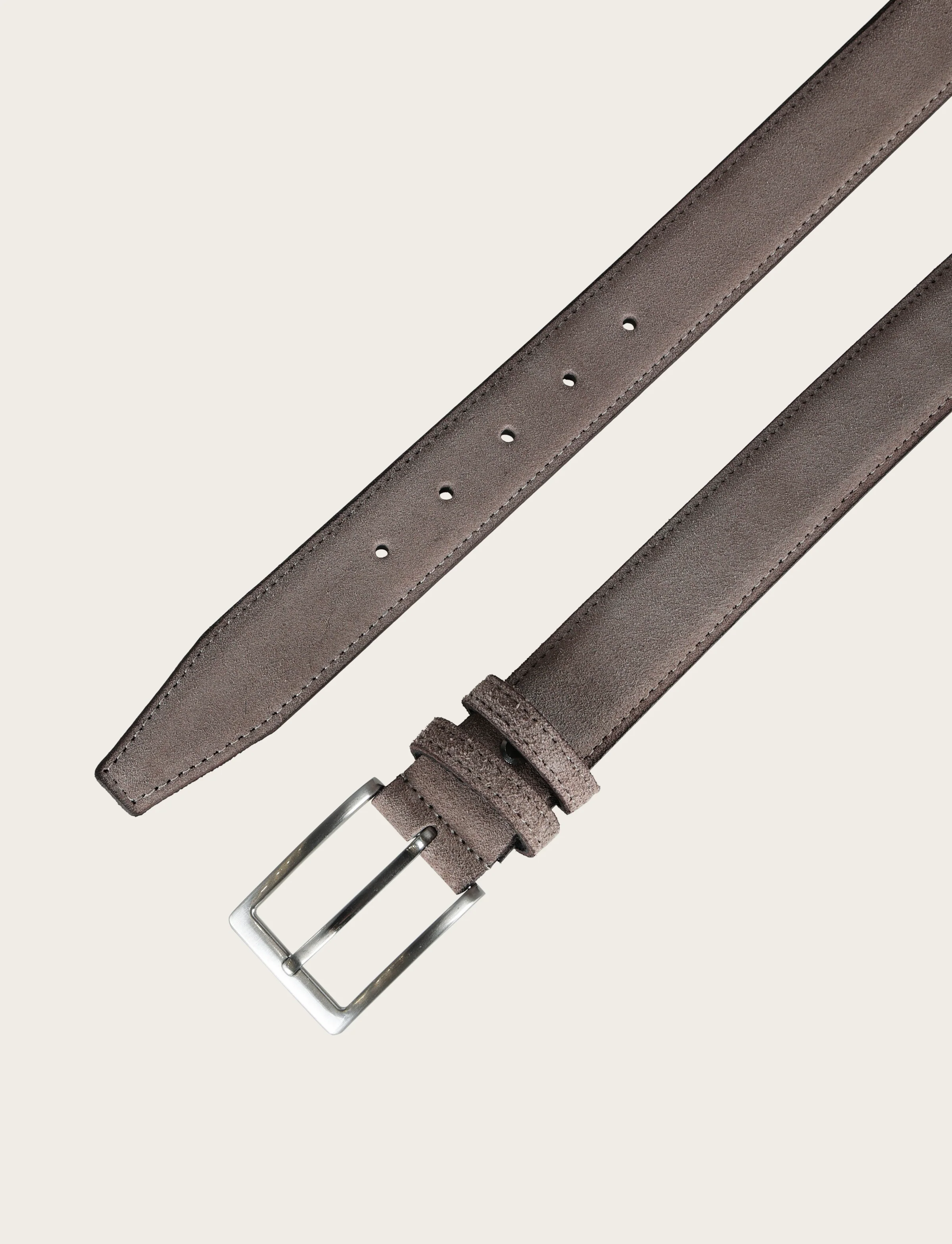 Cintura in pelle scamosciata con fibbia in metallo - Image 14