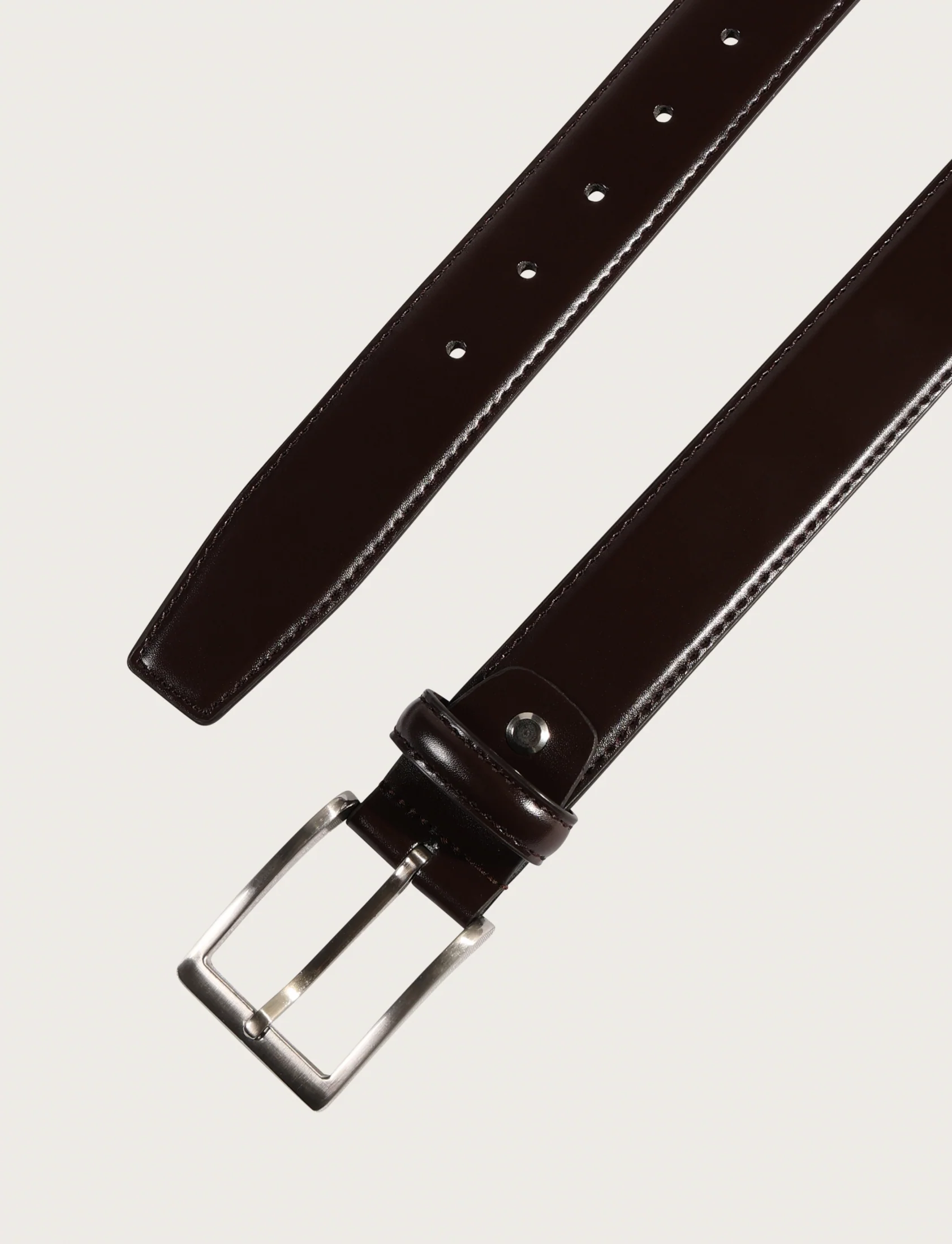 Cintura tinta unita in pelle - Image 4