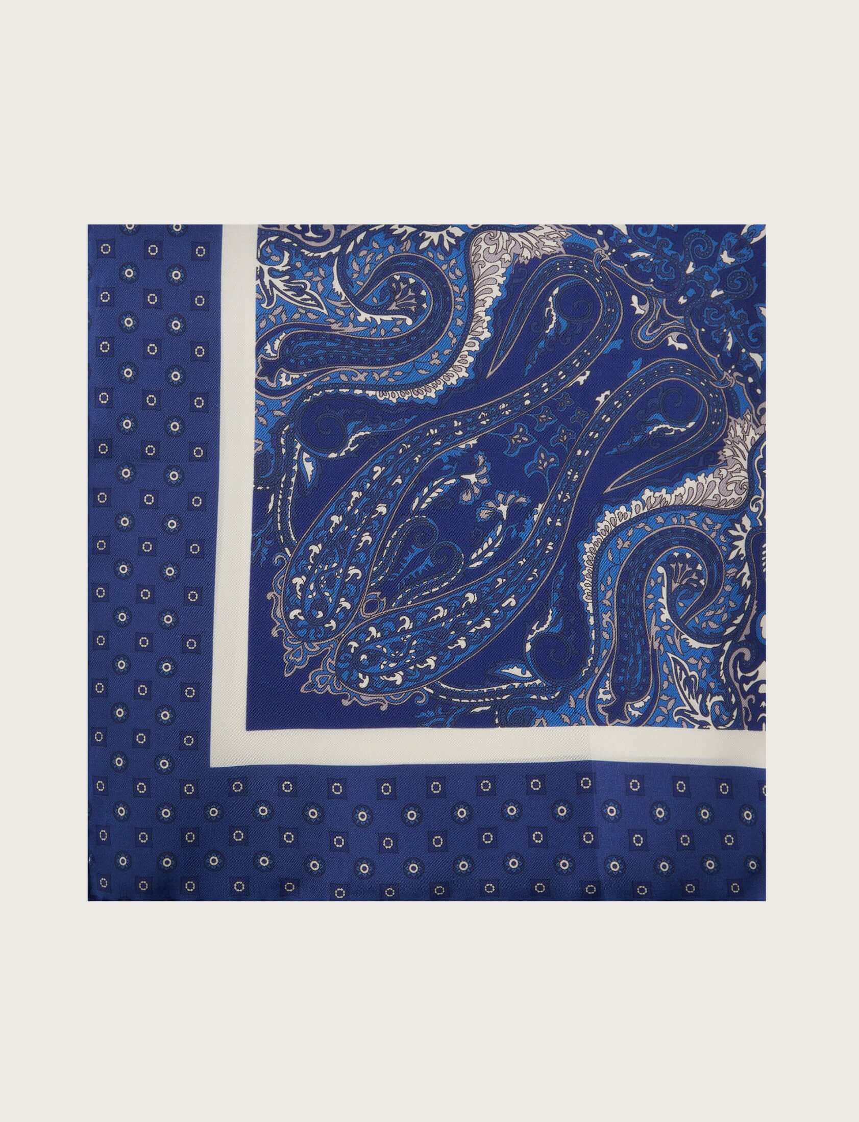 Foulard in seta fantasia geometrica floreale - Image 3