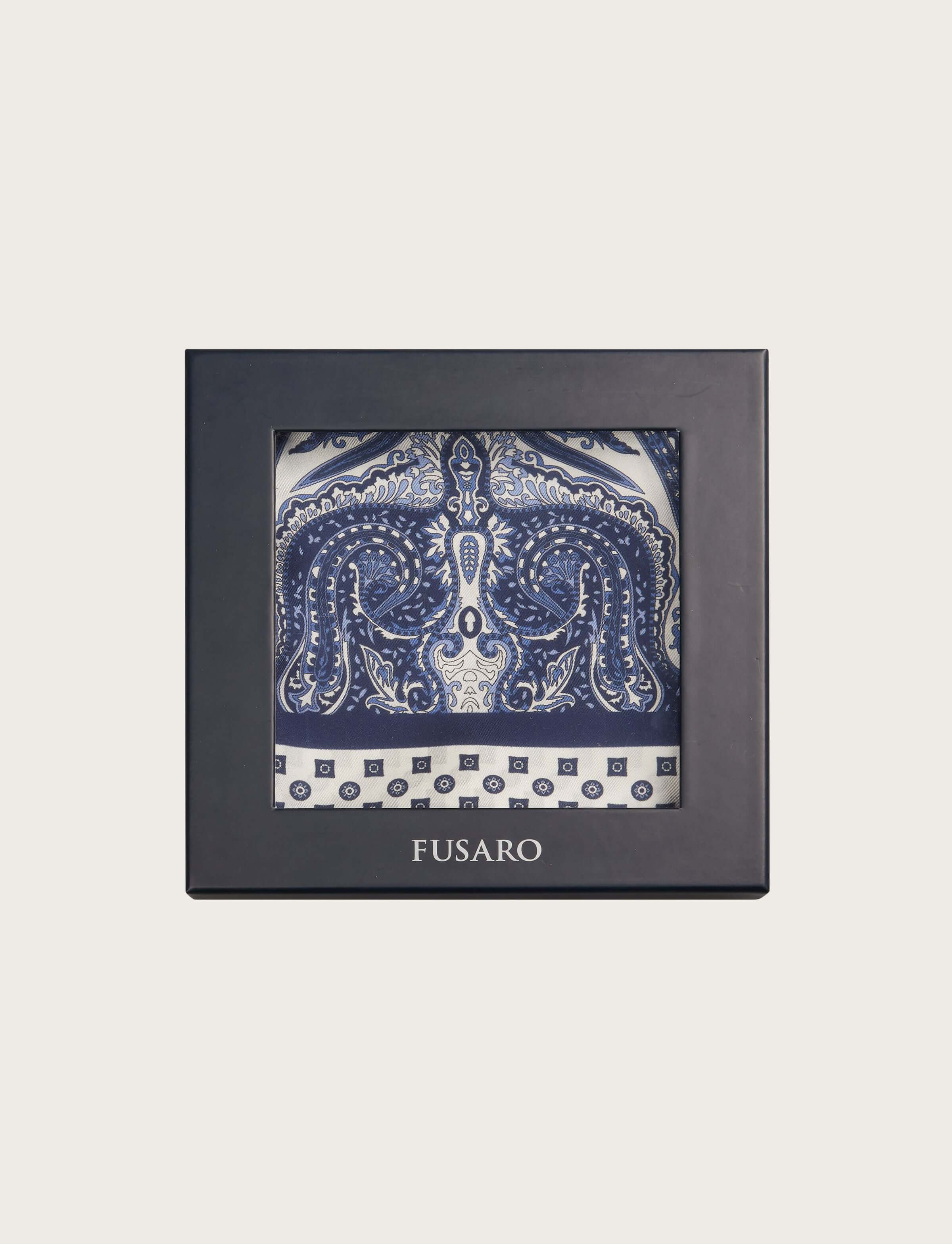 Foulard in seta fantasia geometrica floreale - Image 5