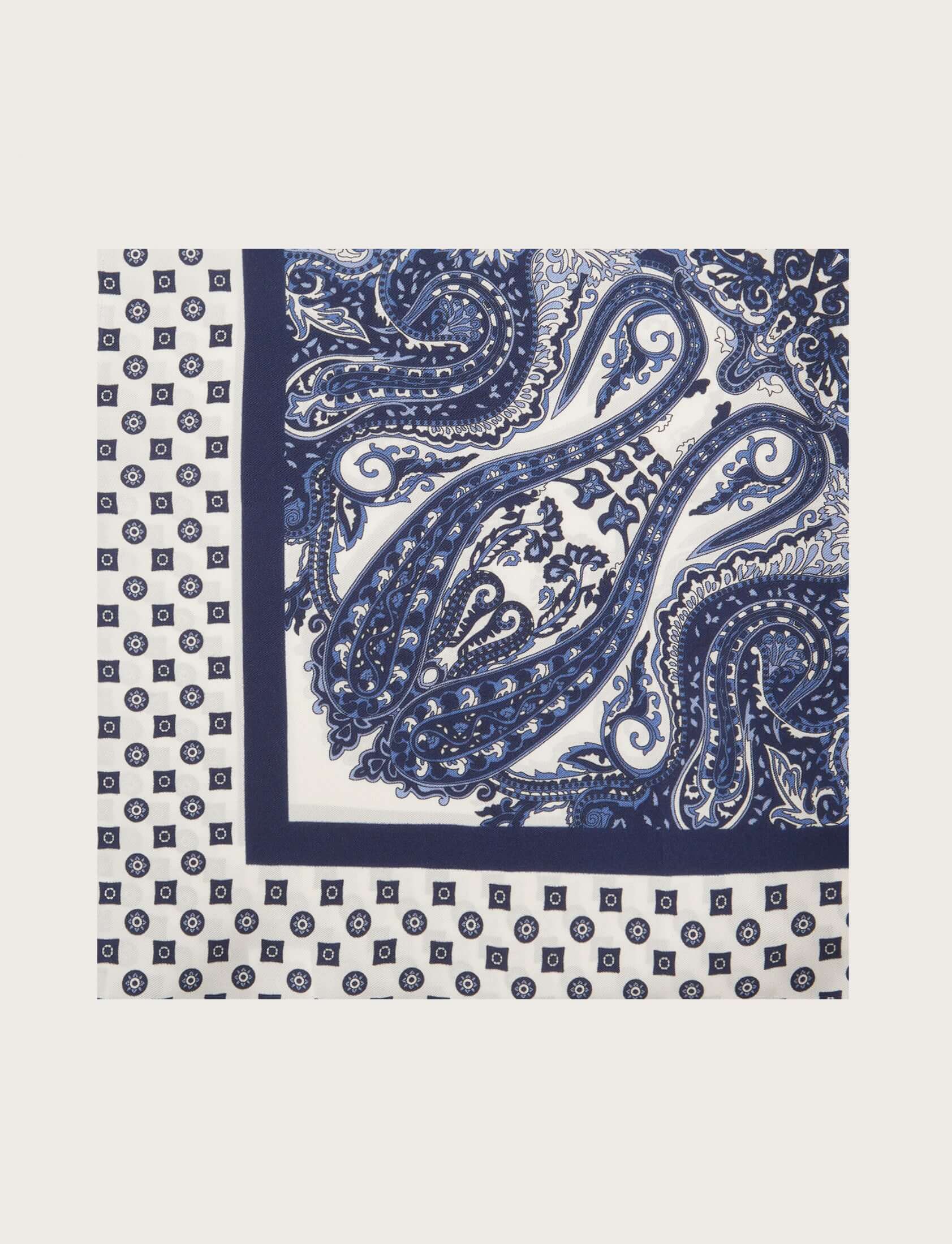 Foulard in seta fantasia geometrica floreale - Image 6