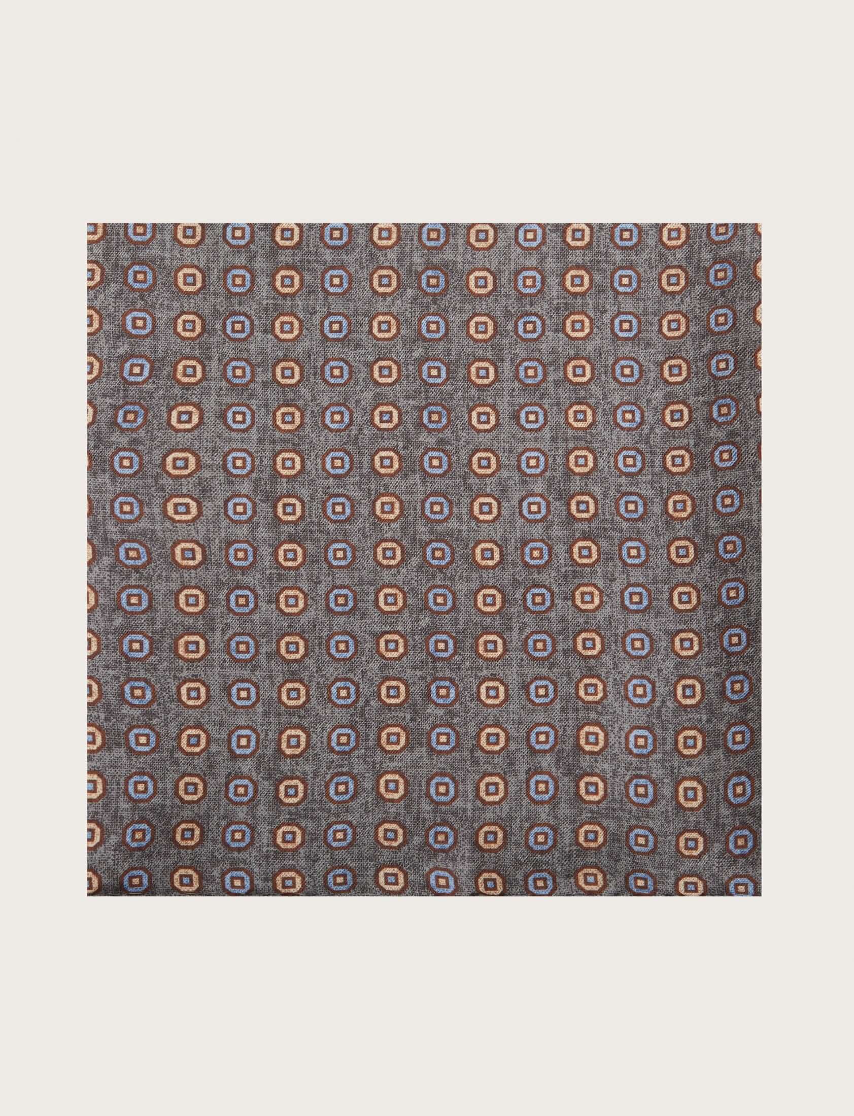 Foulard in seta con motivo geometrico rétro - Image 5