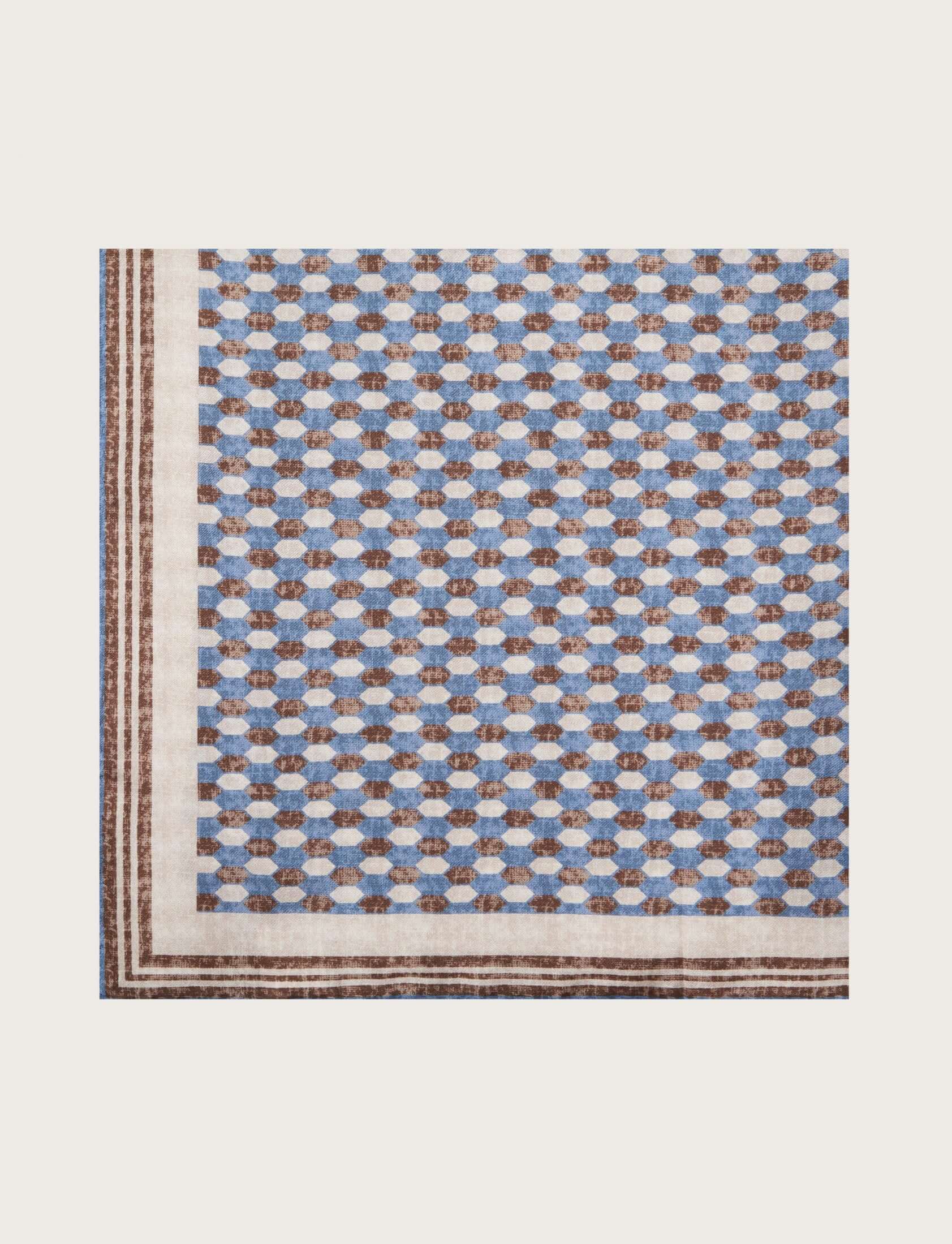 Foulard in seta con disegno geometrico - Image 5