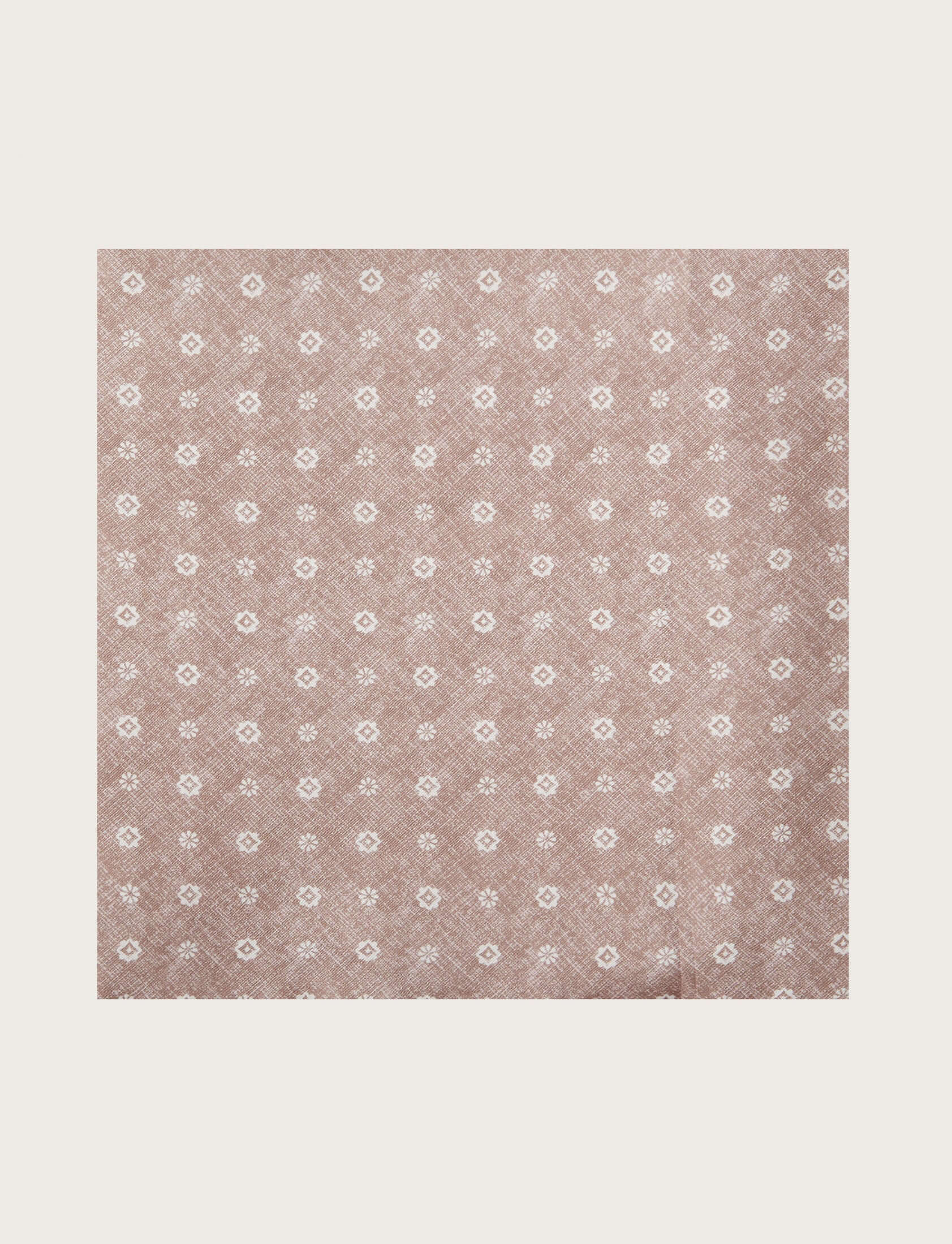 Foulard in seta fantasia geometrica floreale - Image 3