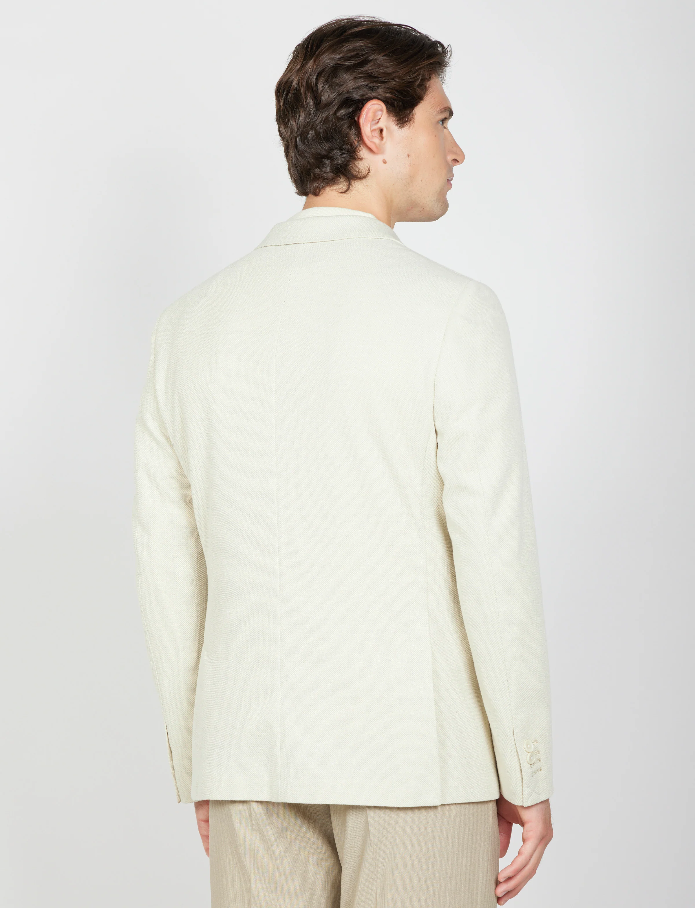 Giacca tinta unita in maglia dobby - Image 5