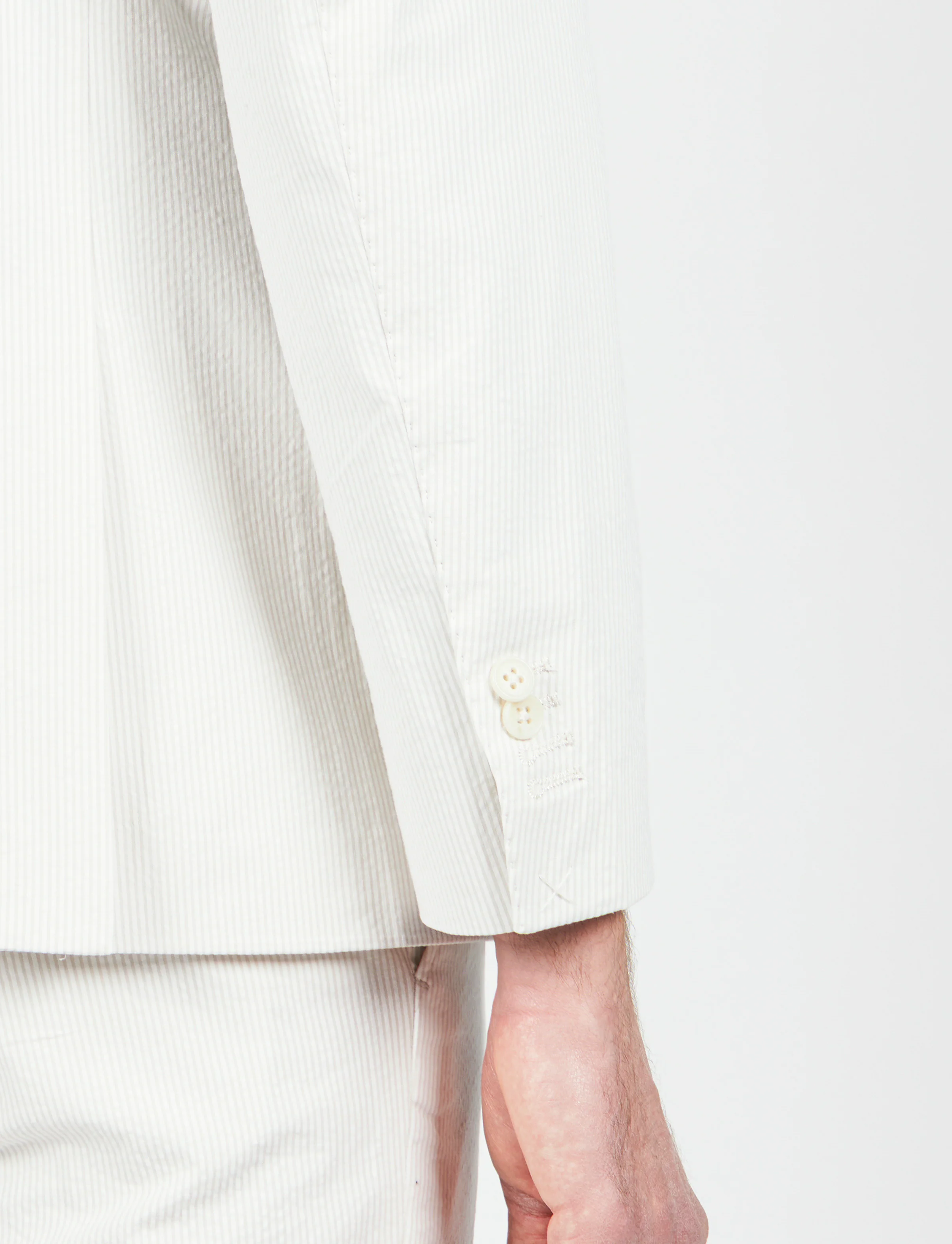 Giacca a righe in cotone goffrato - Image 5