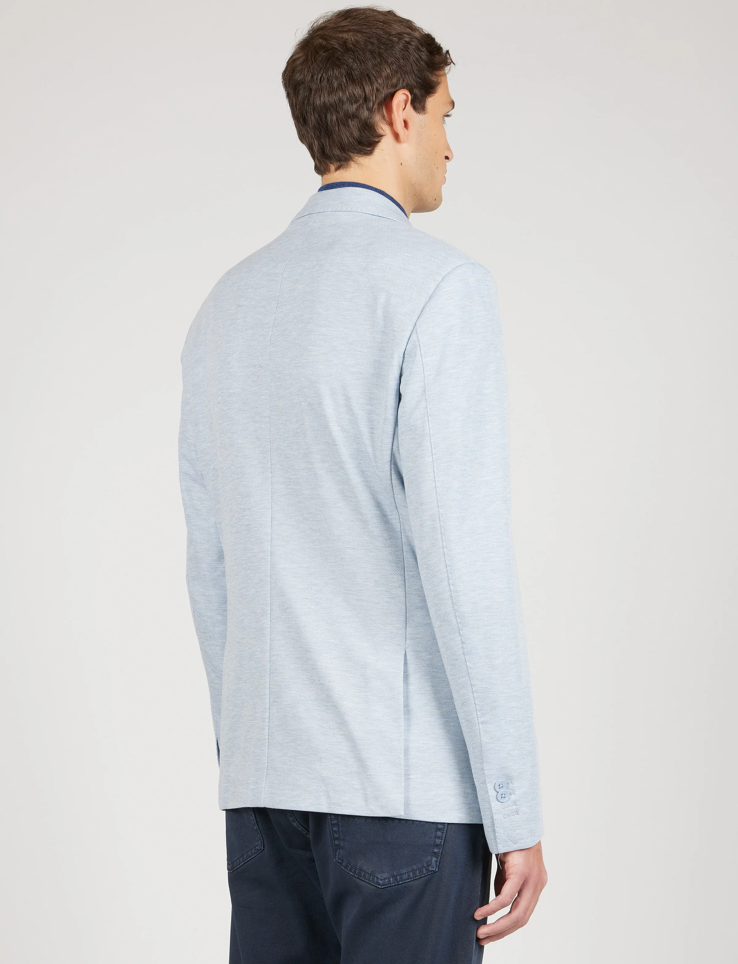 Giacca in maglia tinta unita effetto mélange - Image 10