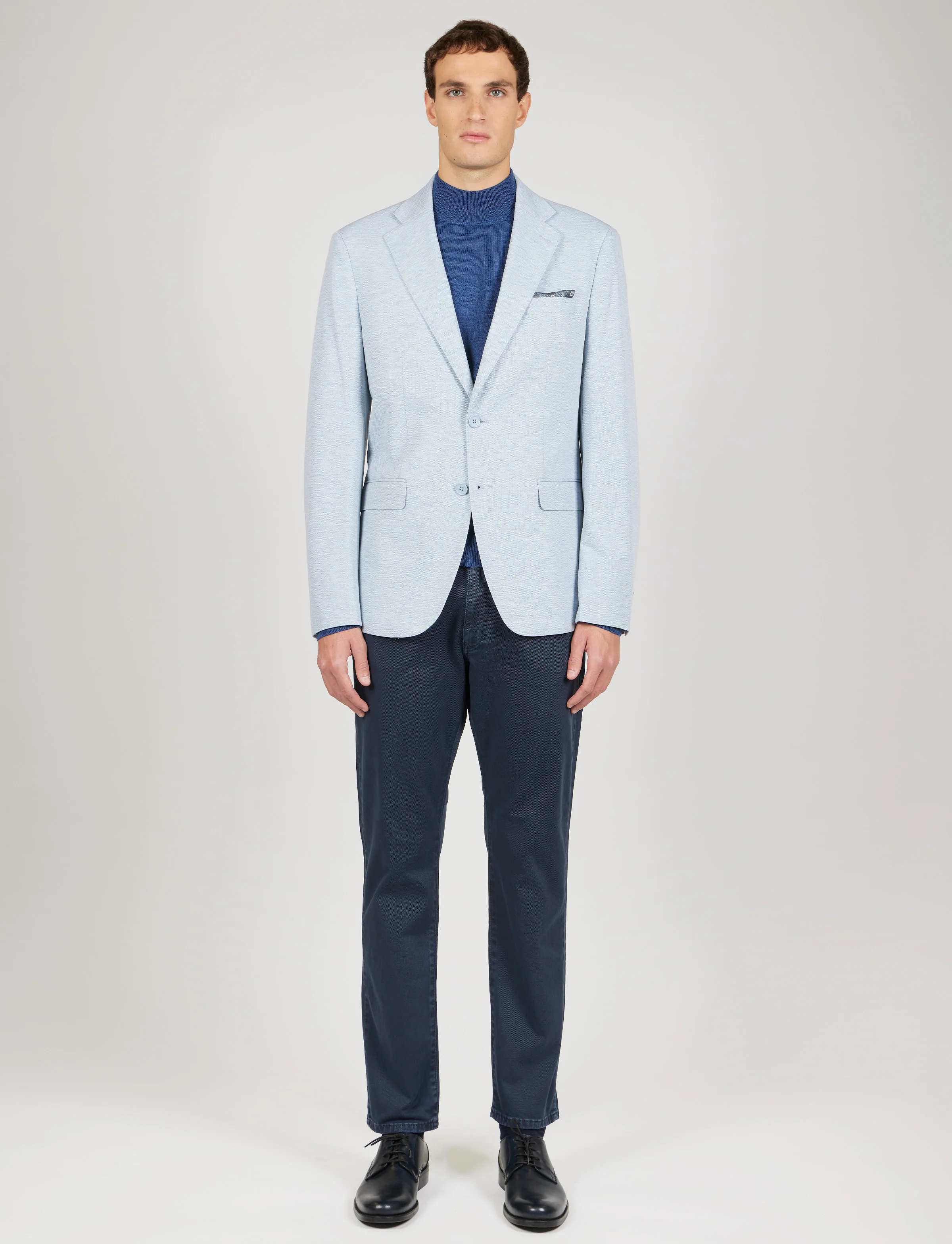 Giacca in maglia tinta unita effetto mélange - Image 12