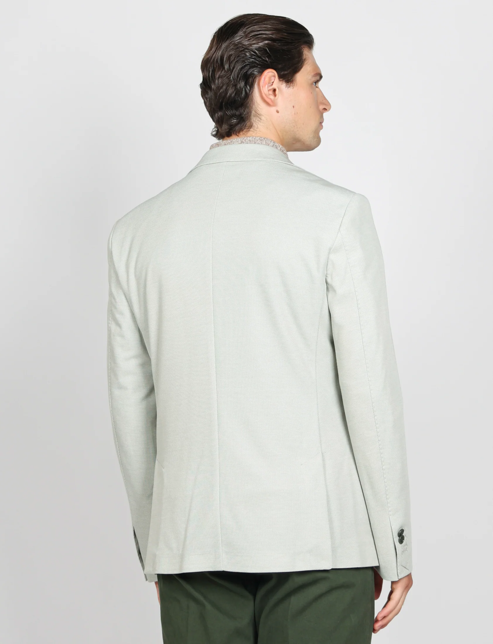 Giacca in maglia tinta unita effetto mélange - Image 16