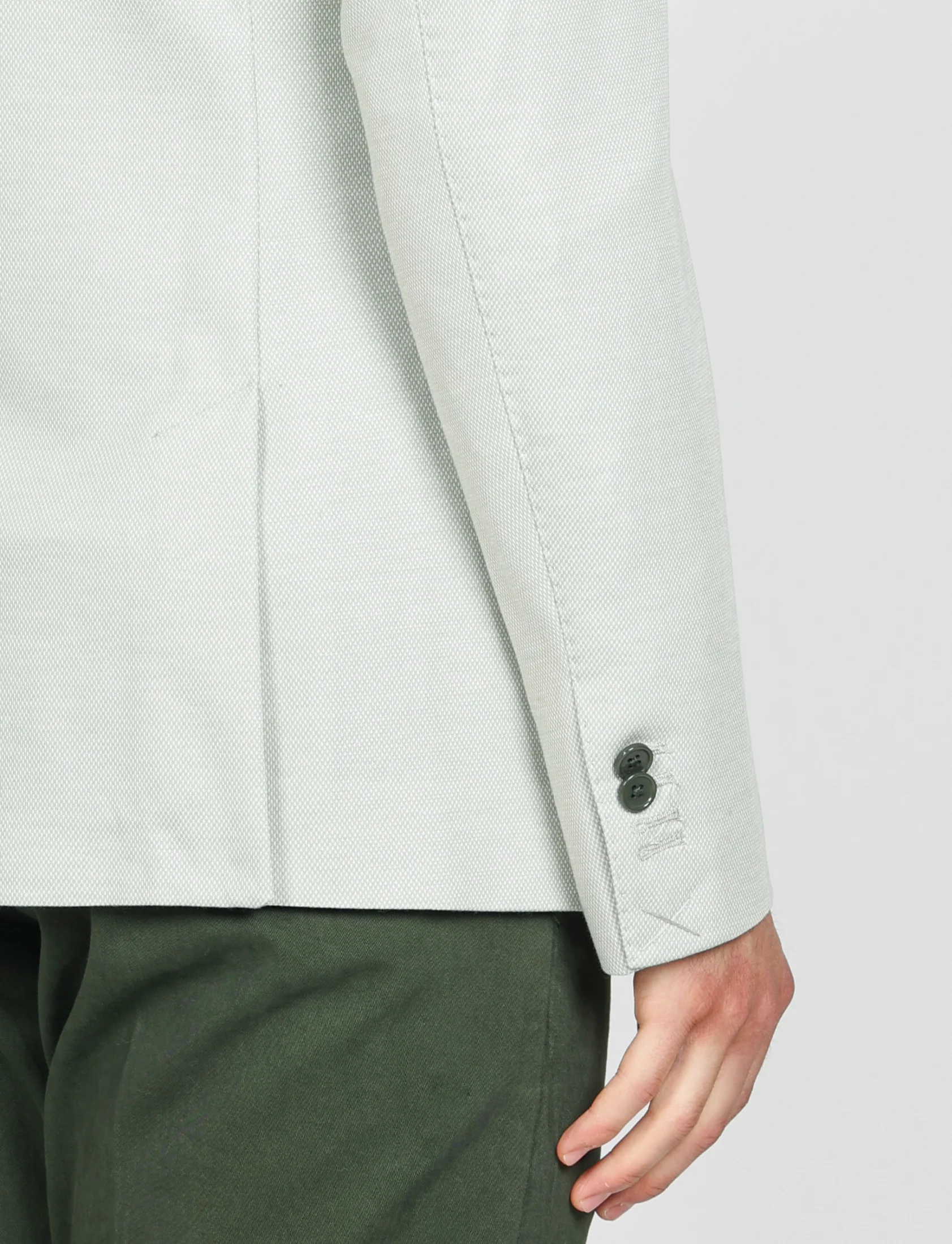 Giacca in maglia tinta unita effetto mélange - Image 17