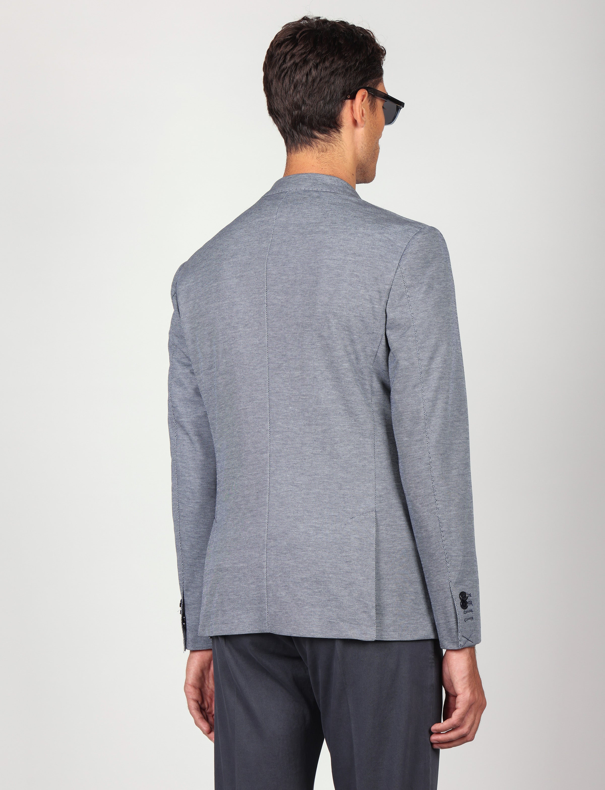 Giacca in maglia tinta unita effetto mélange - Image 22