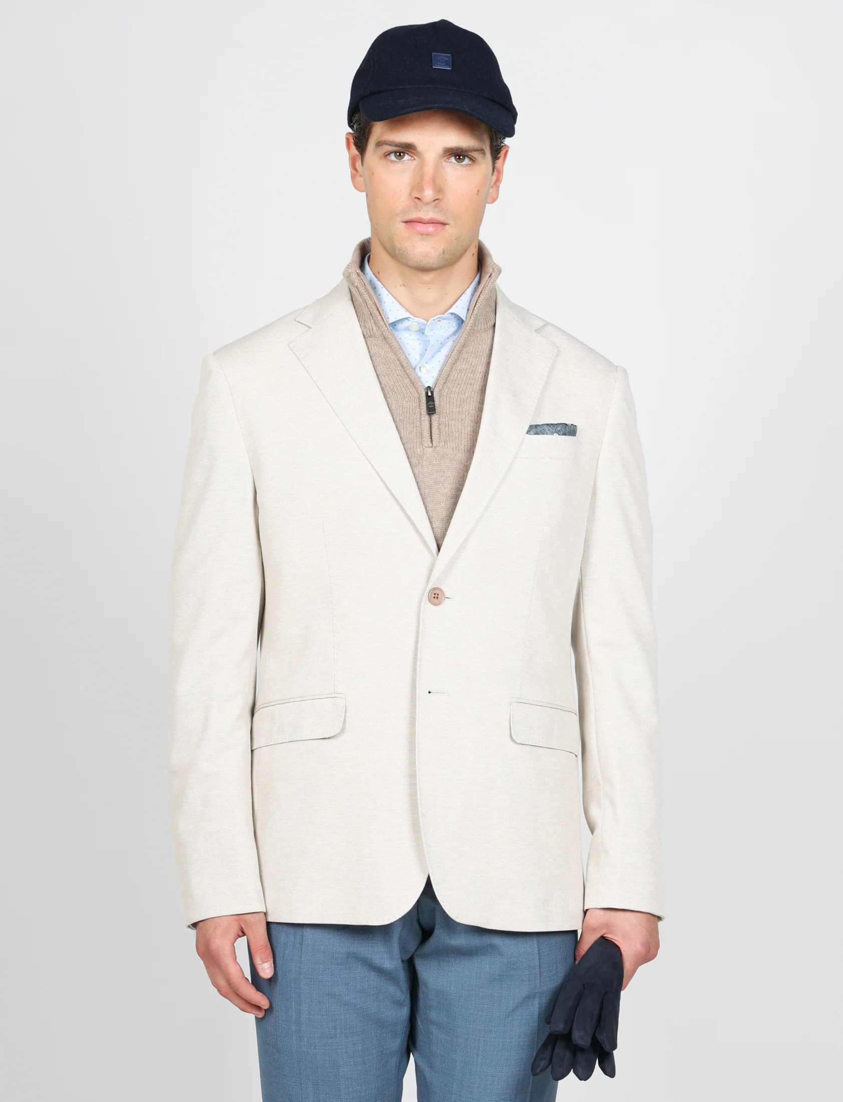 Giacca in maglia tinta unita effetto mélange - Image 24