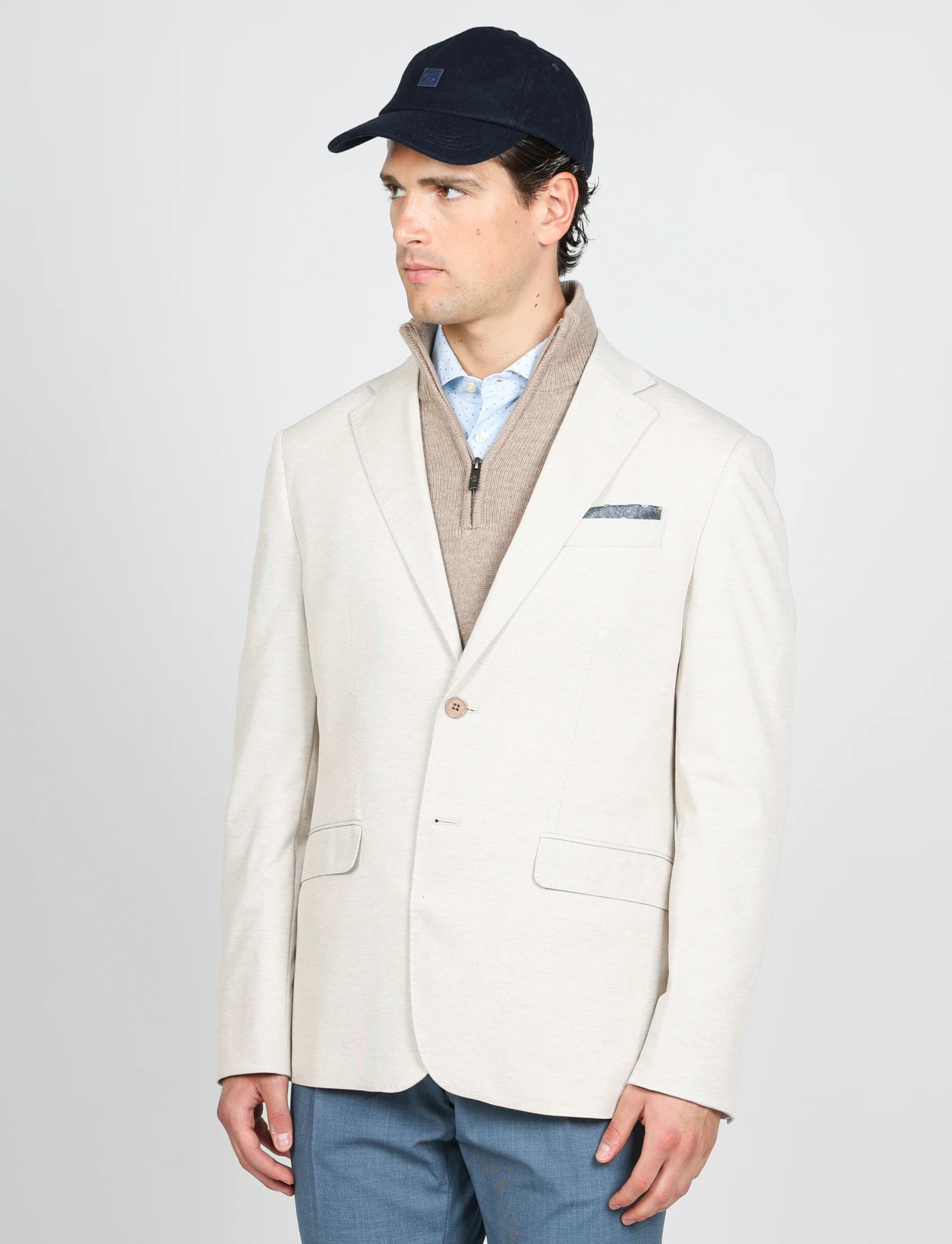 Giacca in maglia tinta unita effetto mélange - Image 26