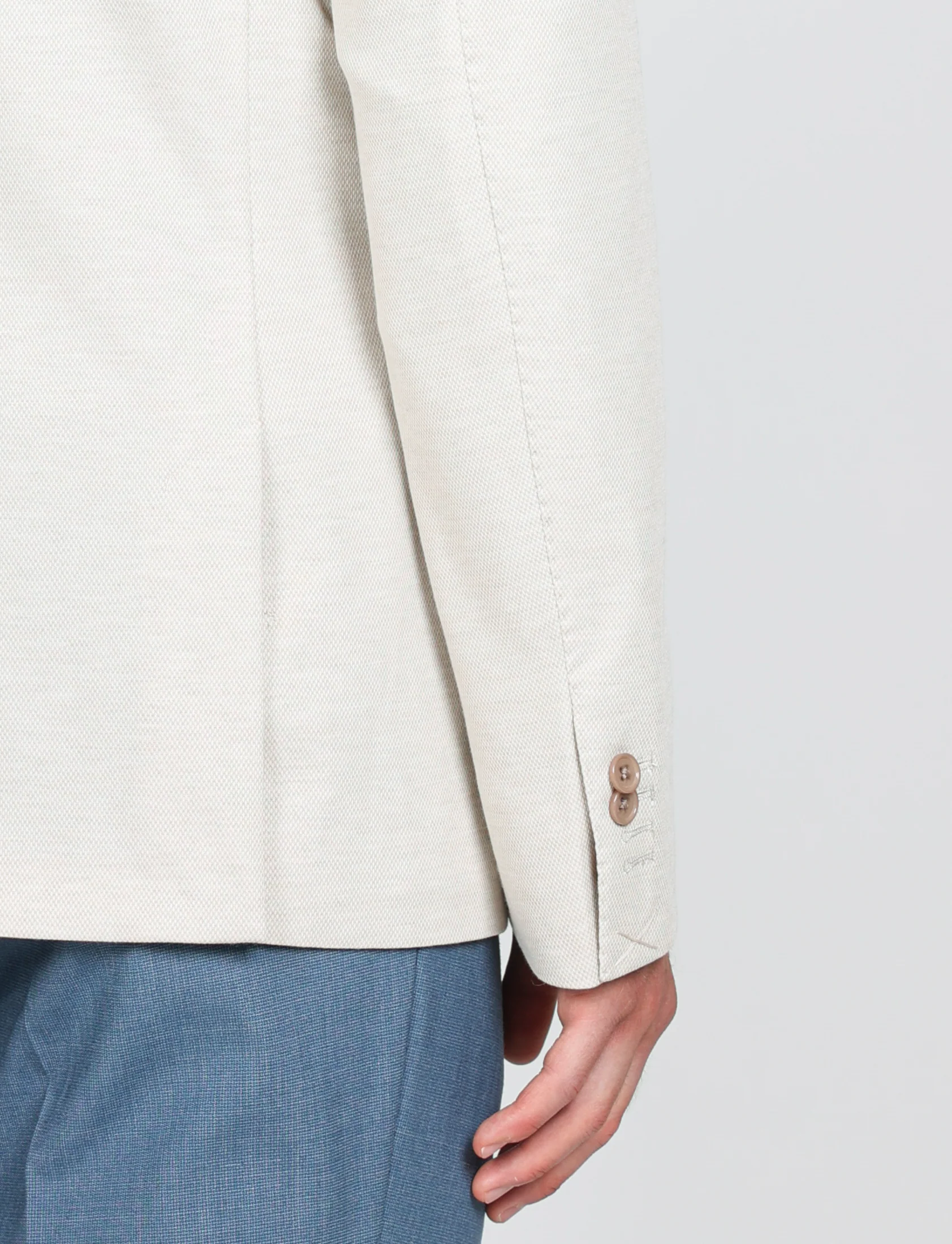 Giacca in maglia tinta unita effetto mélange - Image 28