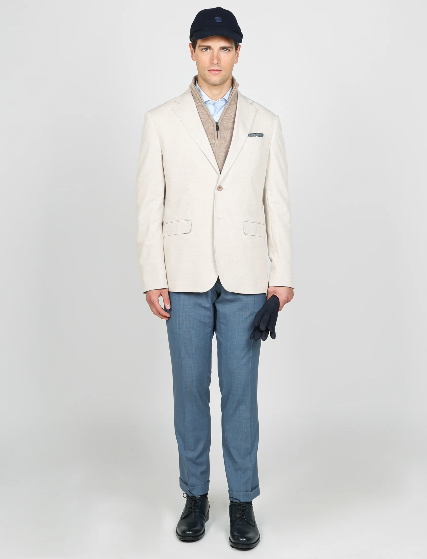 Giacca in maglia tinta unita effetto mélange - Image 29