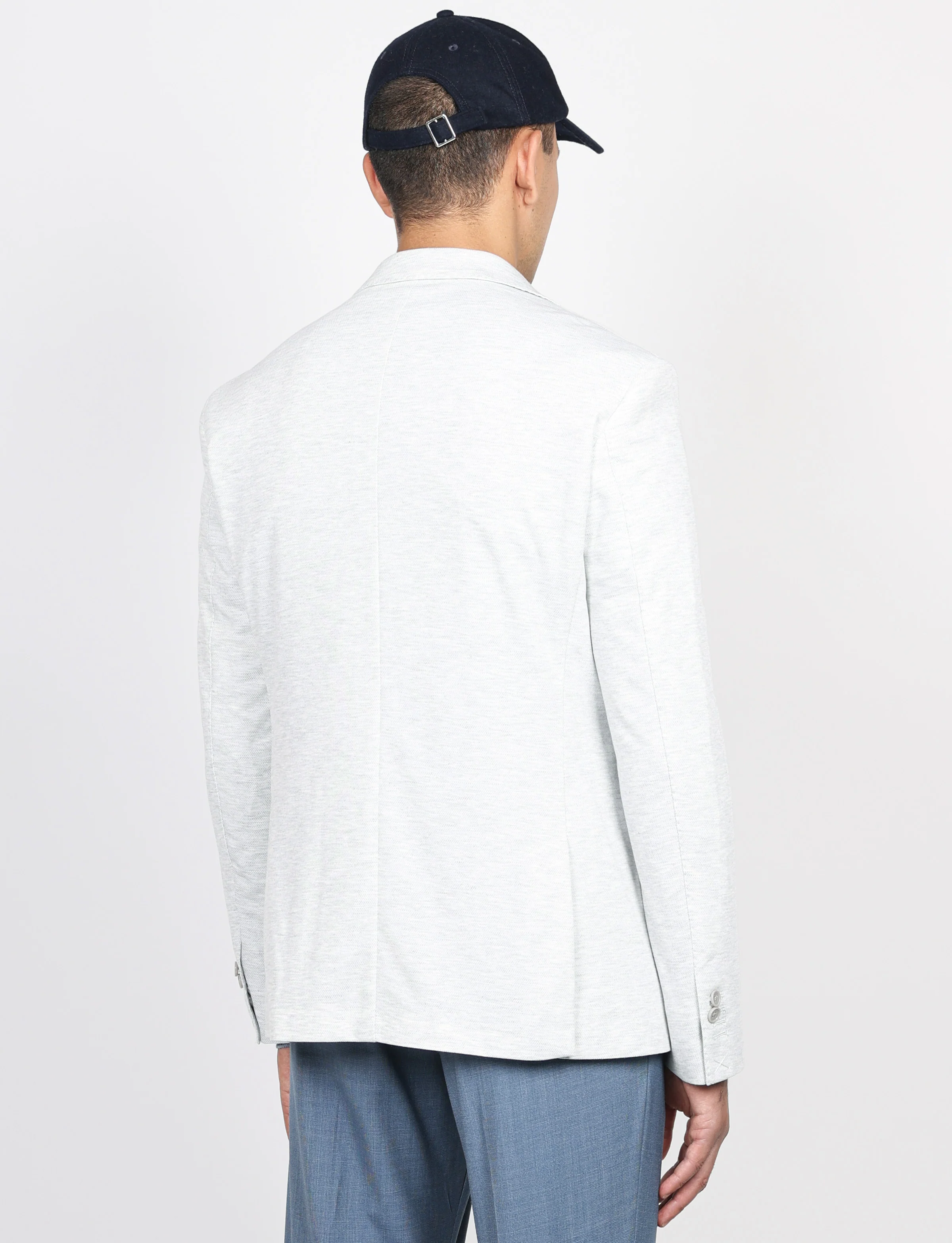 Giacca in maglia tinta unita effetto mélange - Image 4