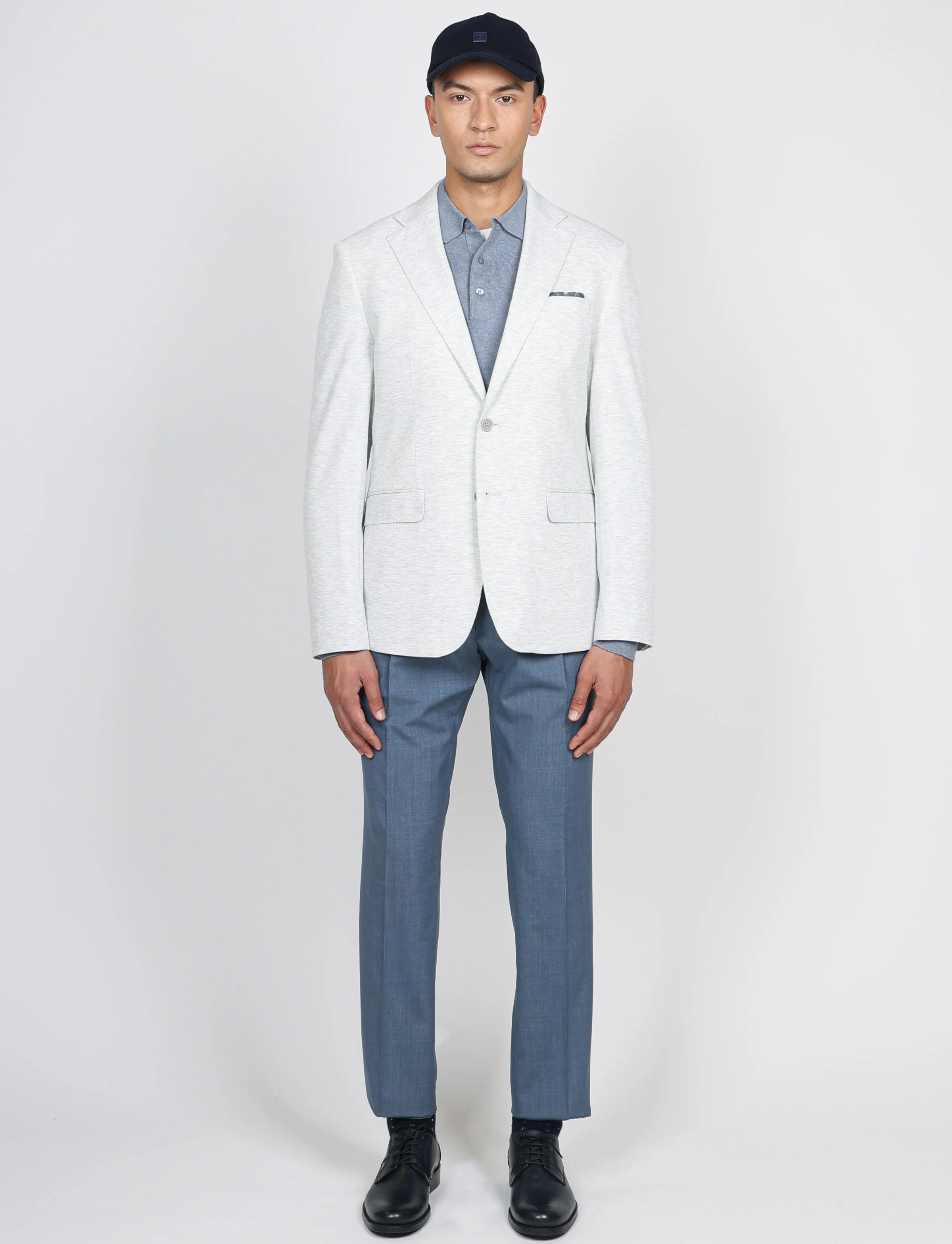 Giacca in maglia tinta unita effetto mélange - Image 6