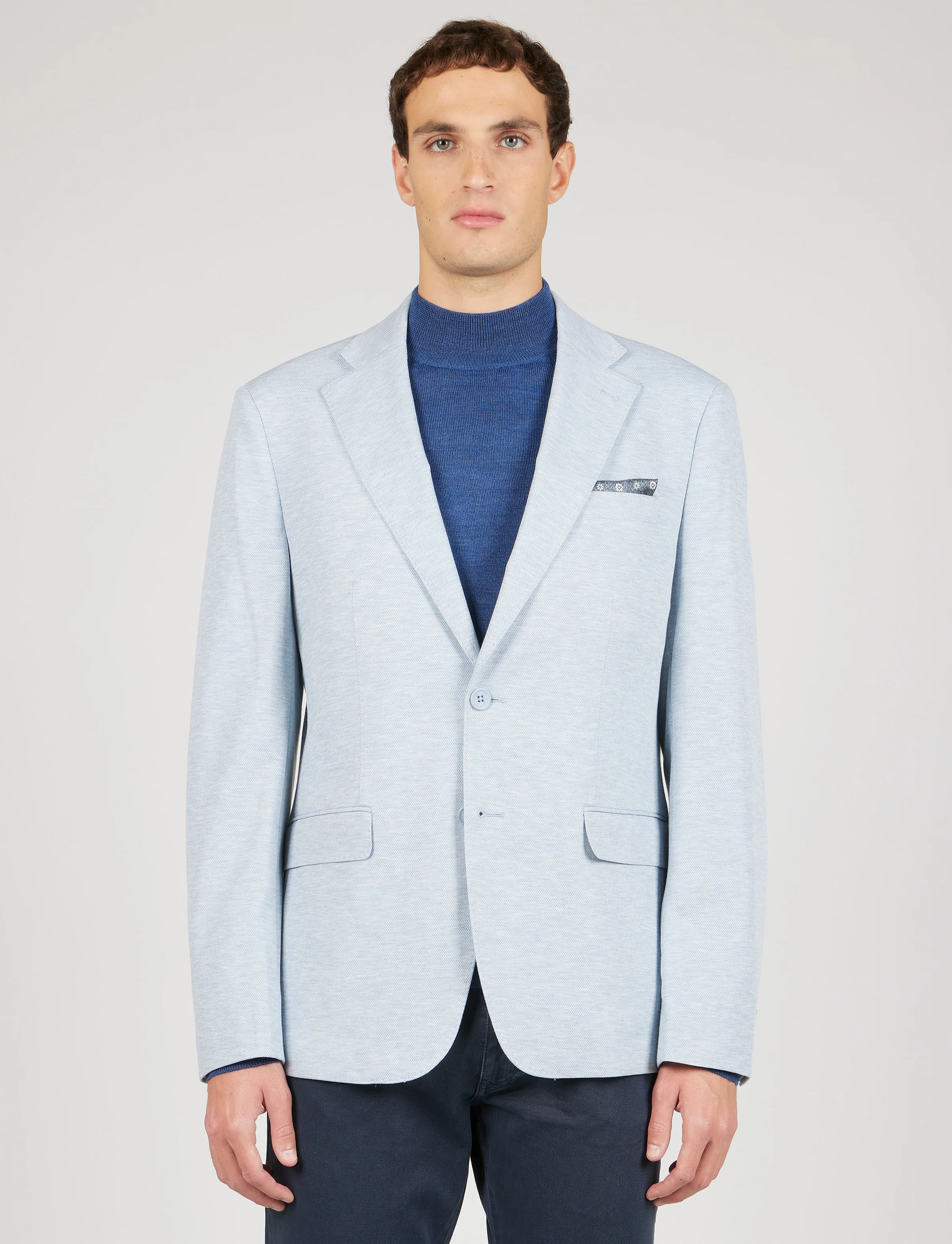 Giacca in maglia tinta unita effetto mélange - Image 7